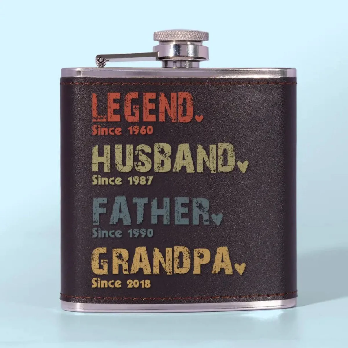 The Amazing Journey Of A Man - Family Personalized Custom Hip Flask - Image 5