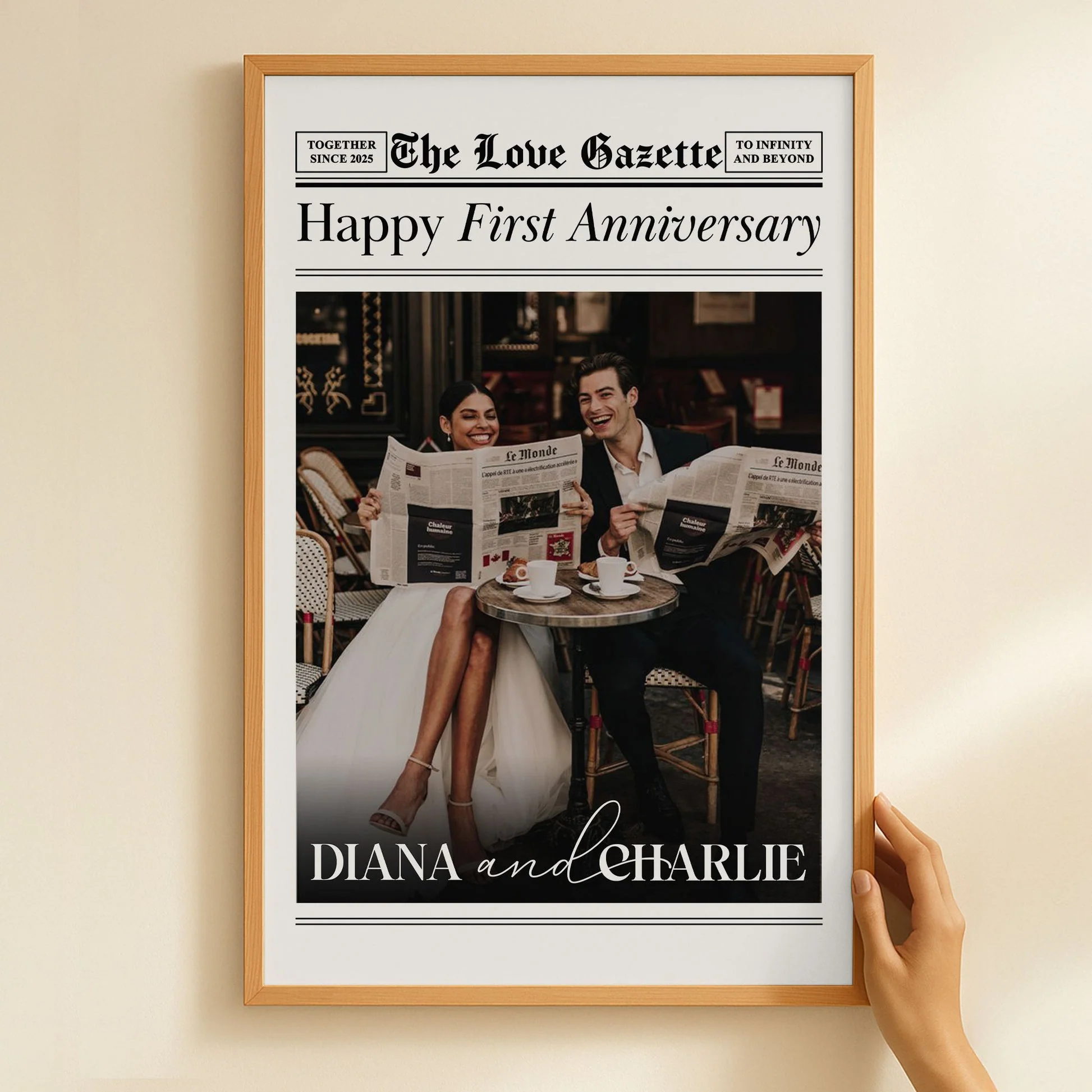 The Anniversary Times - Personalized Photo Poster For Couples - Image 2