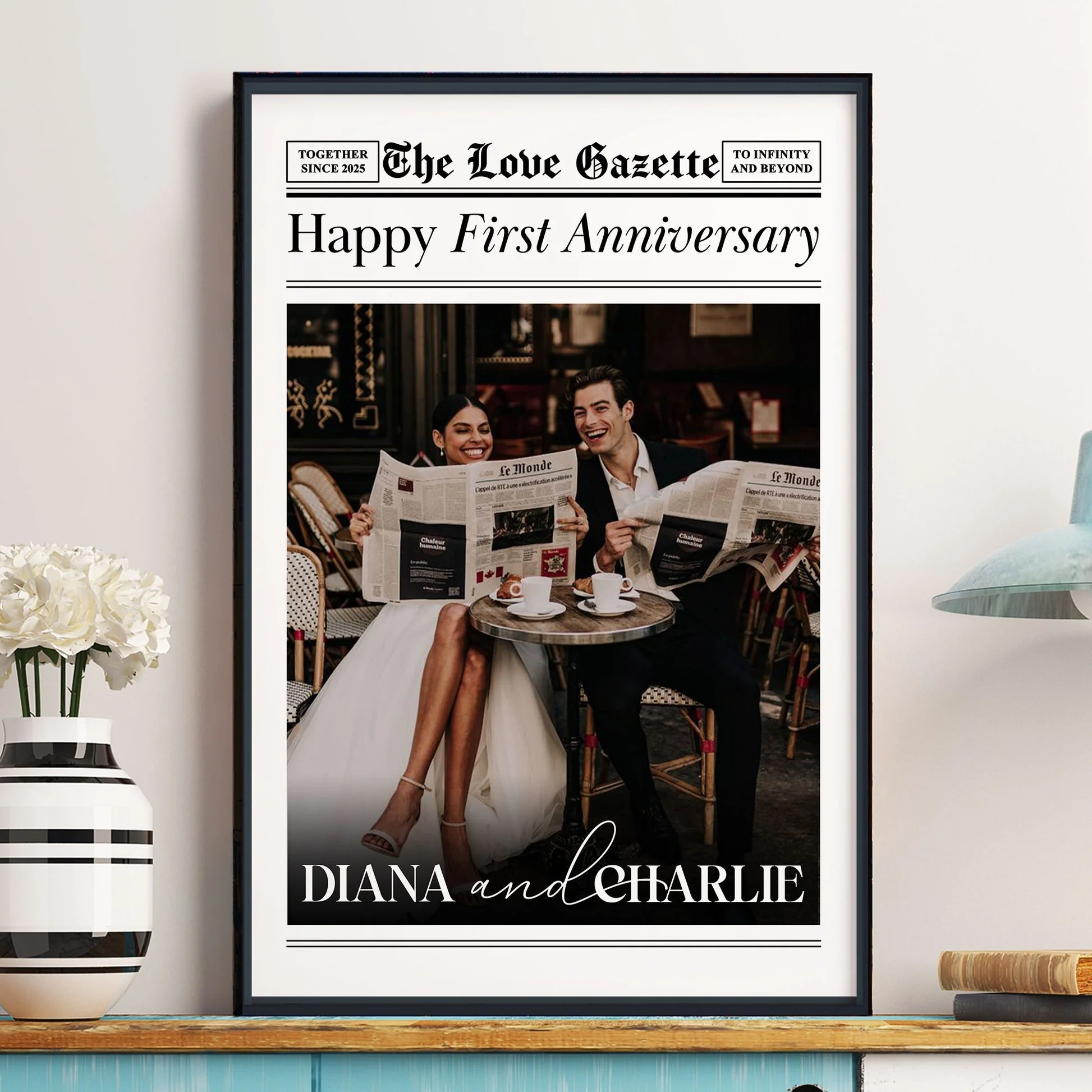 The Anniversary Times - Personalized Photo Poster For Couples - Image 3