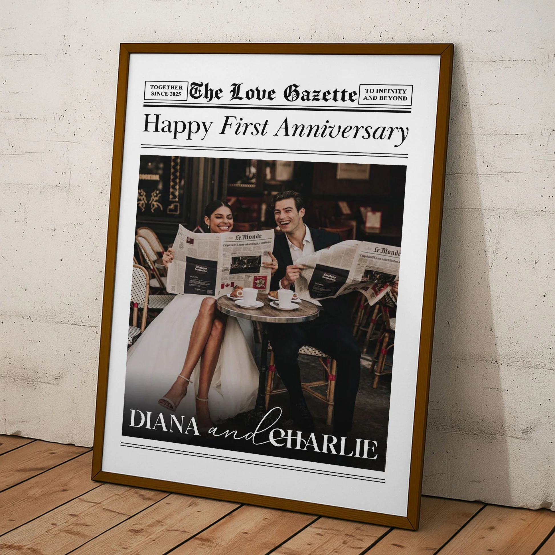 The Anniversary Times - Personalized Photo Poster For Couples - Image 4