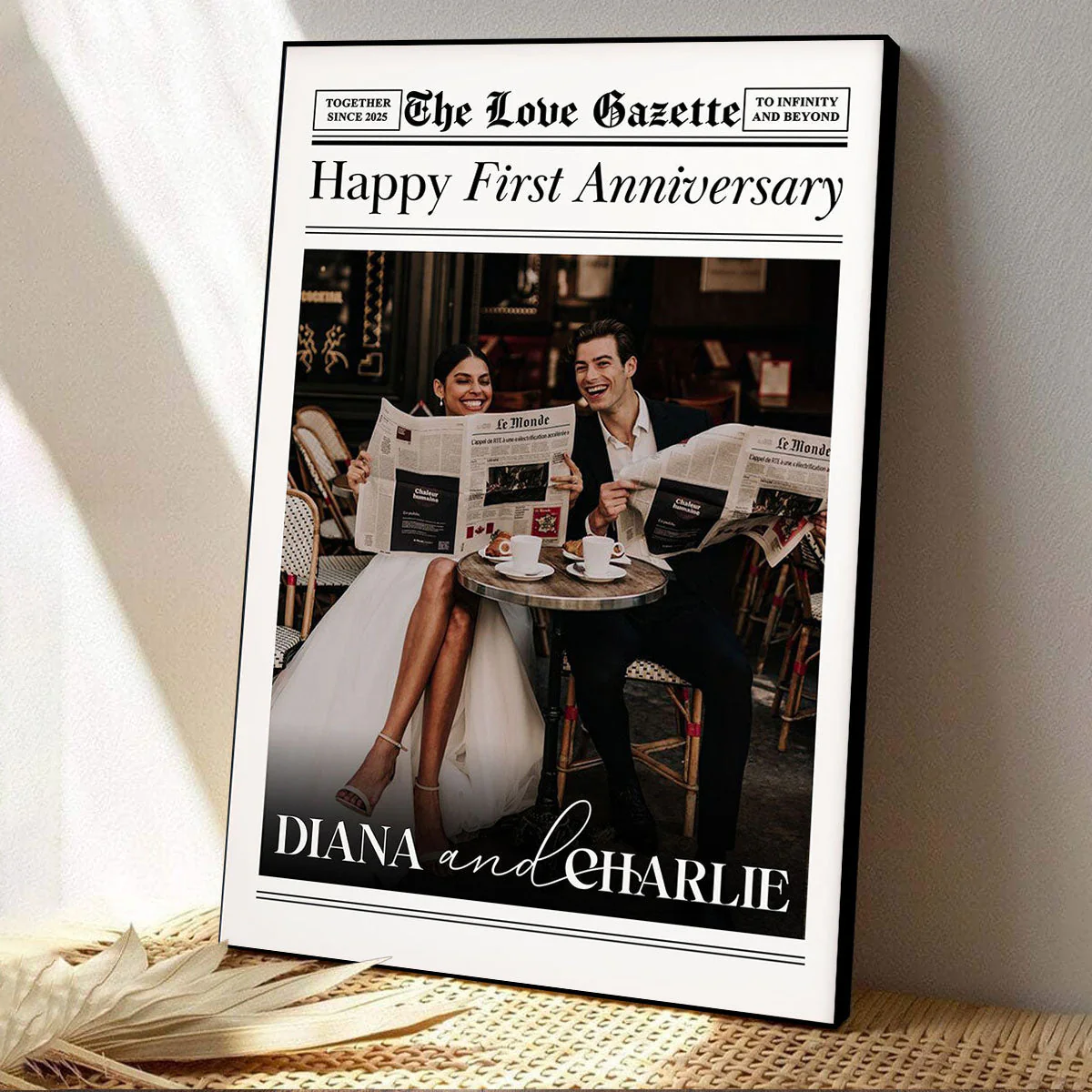 The Anniversary Times - Personalized Photo Poster For Couples - Image 5