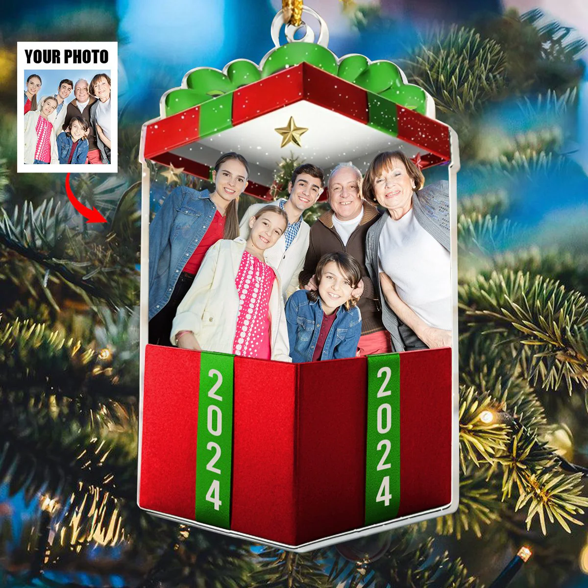 The Best Gift Ever - Personalized Acrylic Photo Ornament - Image 4