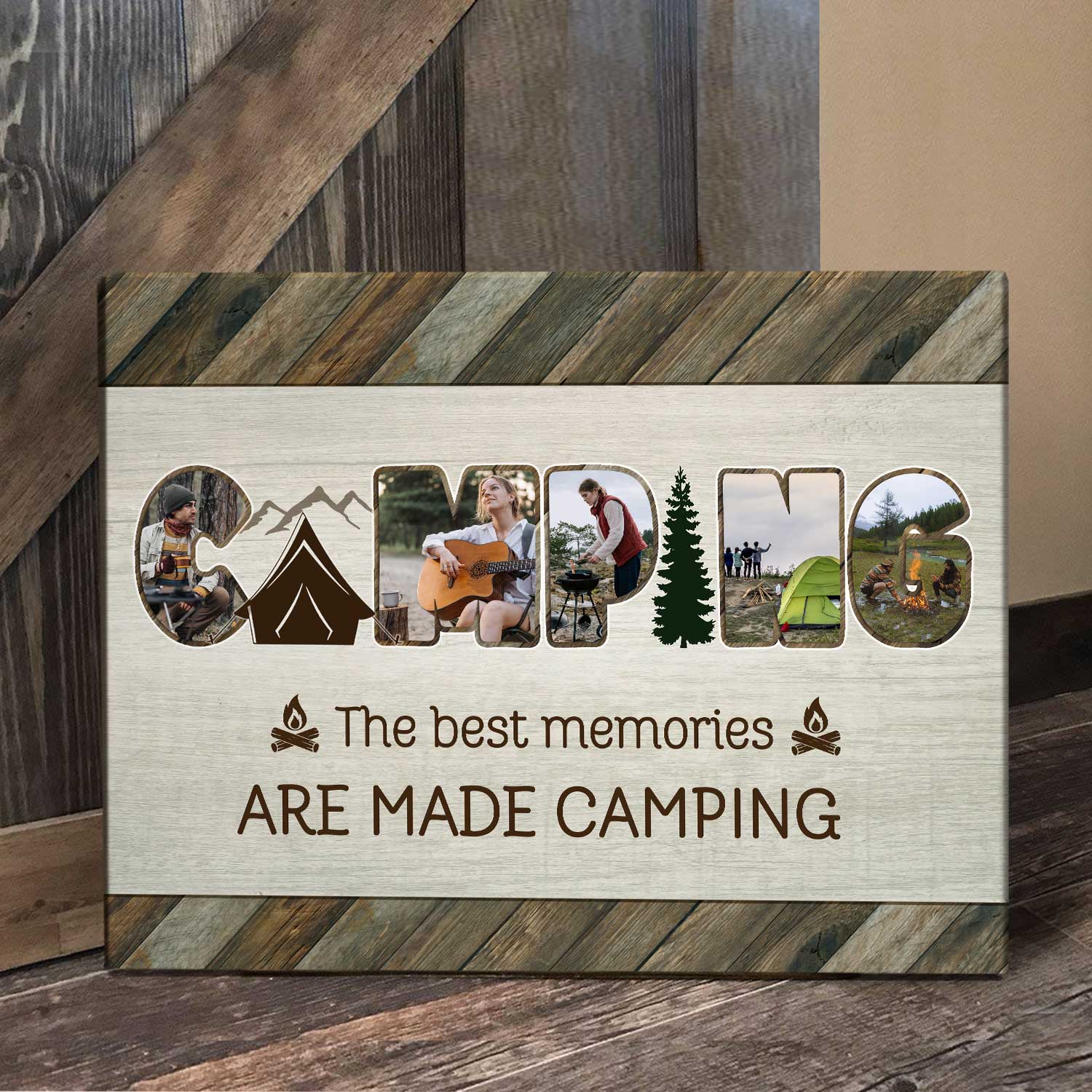 The Best Memories Are Made Camping - Photo Collage Personalized Canvas - Image 3