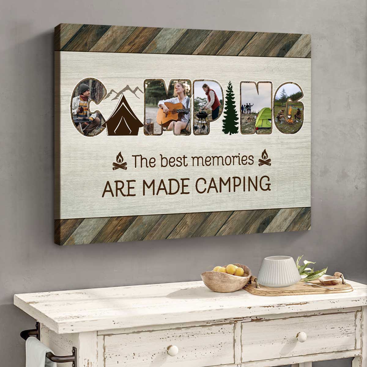 The Best Memories Are Made Camping - Photo Collage Personalized Canvas - Image 4
