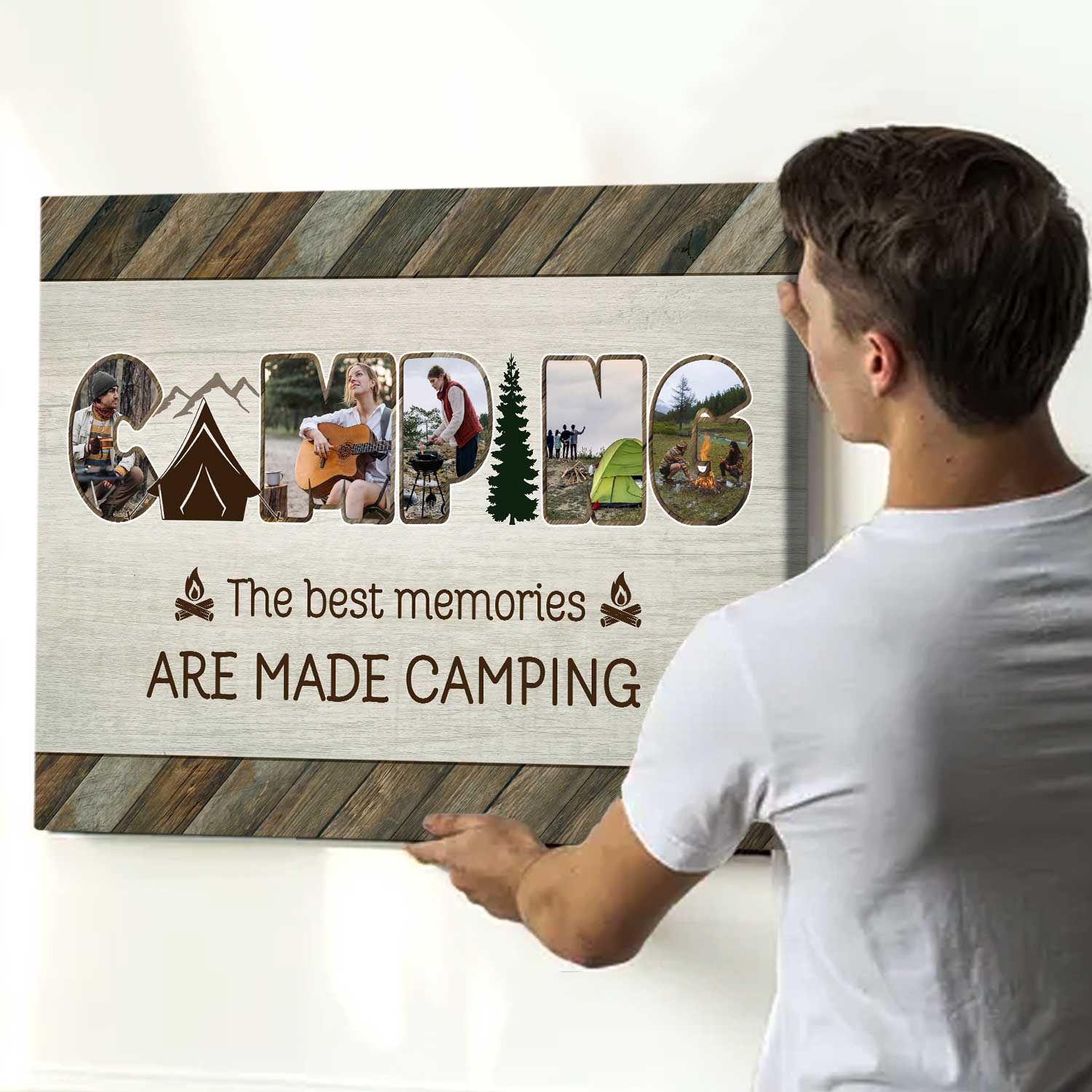 The Best Memories Are Made Camping - Photo Collage Personalized Canvas - Image 5