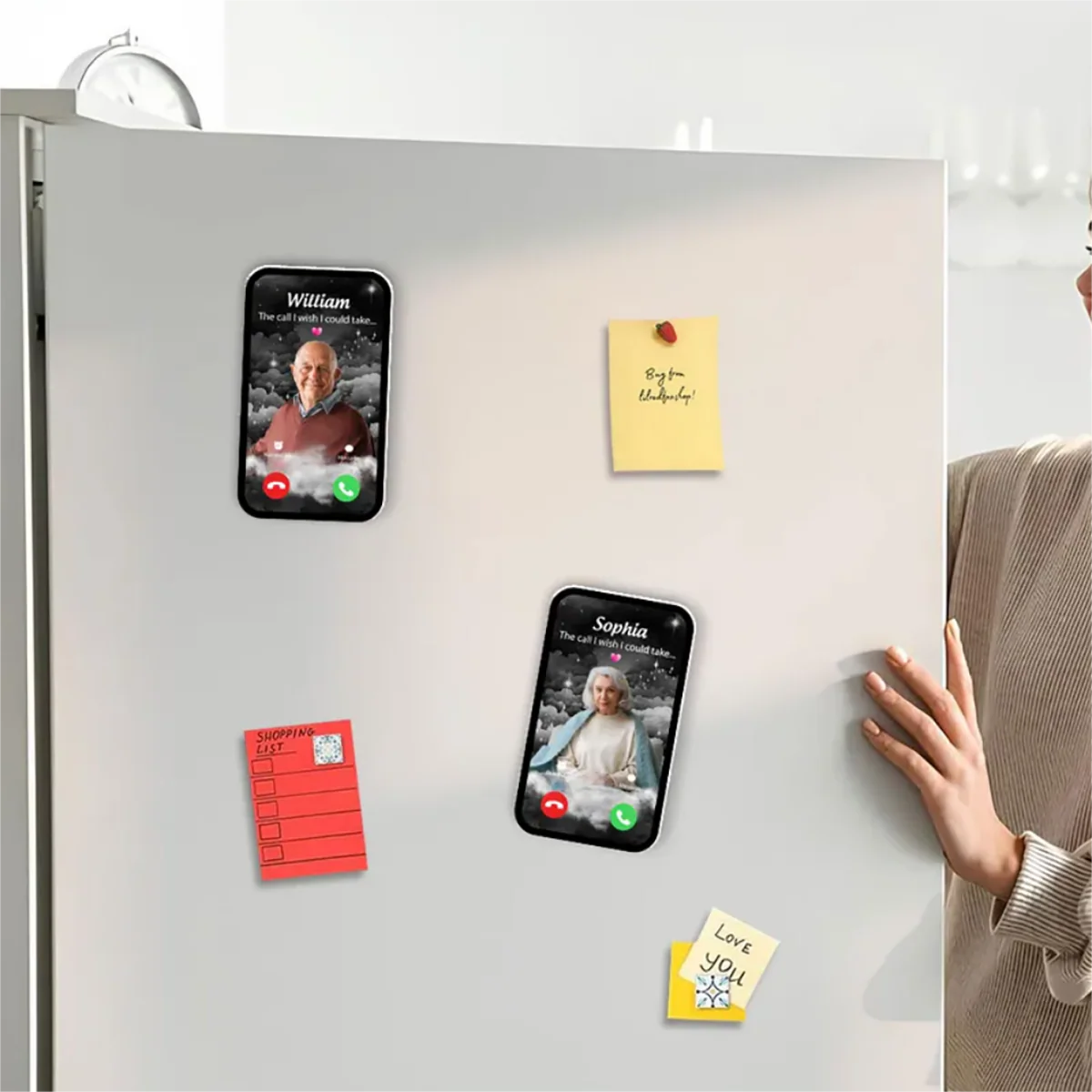 The Call We Wish We Could Take Memorial Personalized Acrylic Fridge Magnet - Image 3