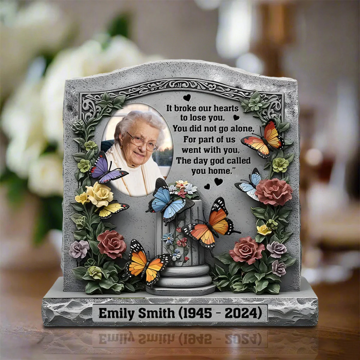 The Day God Called You Home - Personalized Memorial Custom Photo Acrylic Plaque - Image 2