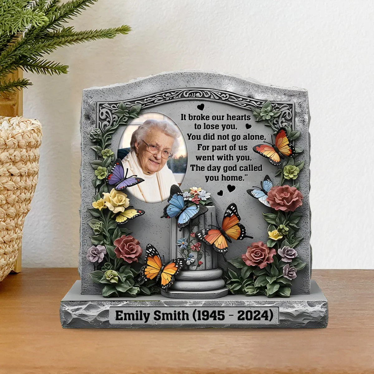 The Day God Called You Home - Personalized Memorial Custom Photo Acrylic Plaque - Image 5