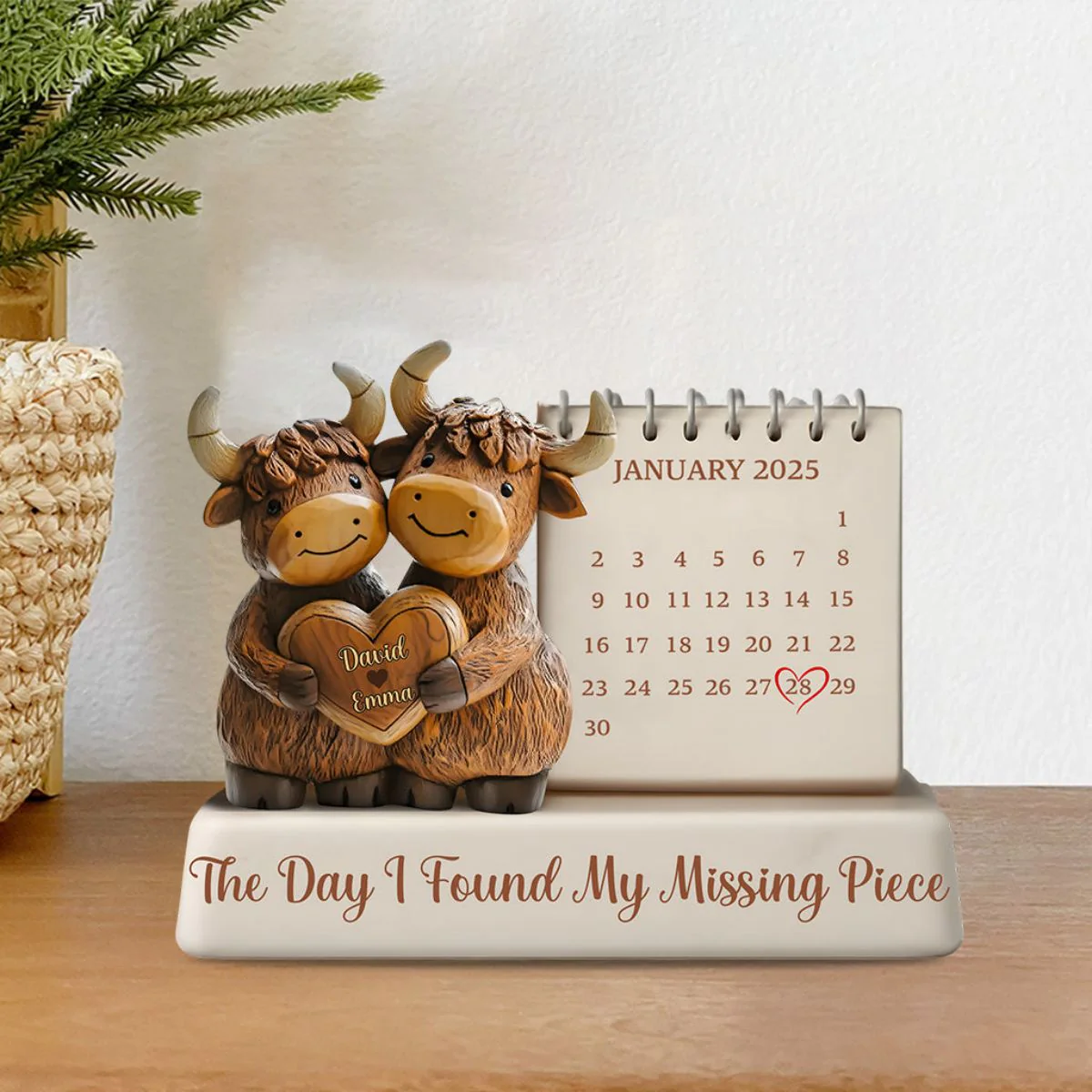 The Day I Found My Missing Piece - Personalized Couple Custom Shaped Acrylic Plaque - Image 3