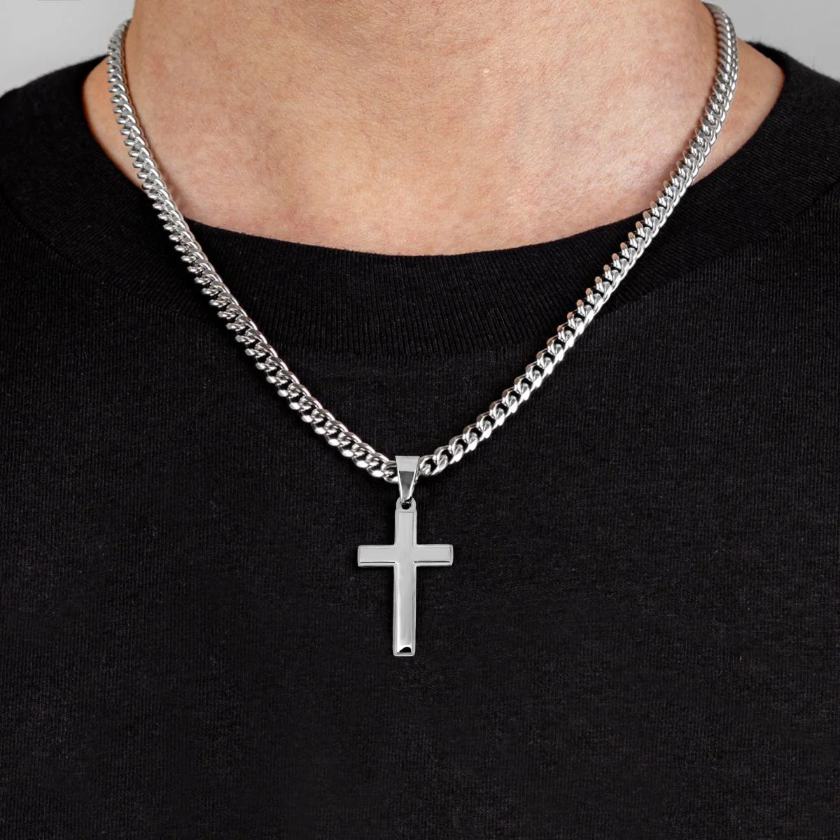 The Day I Met You I Found My Missing Piece - Personalized Cross Necklace With Card - Image 2