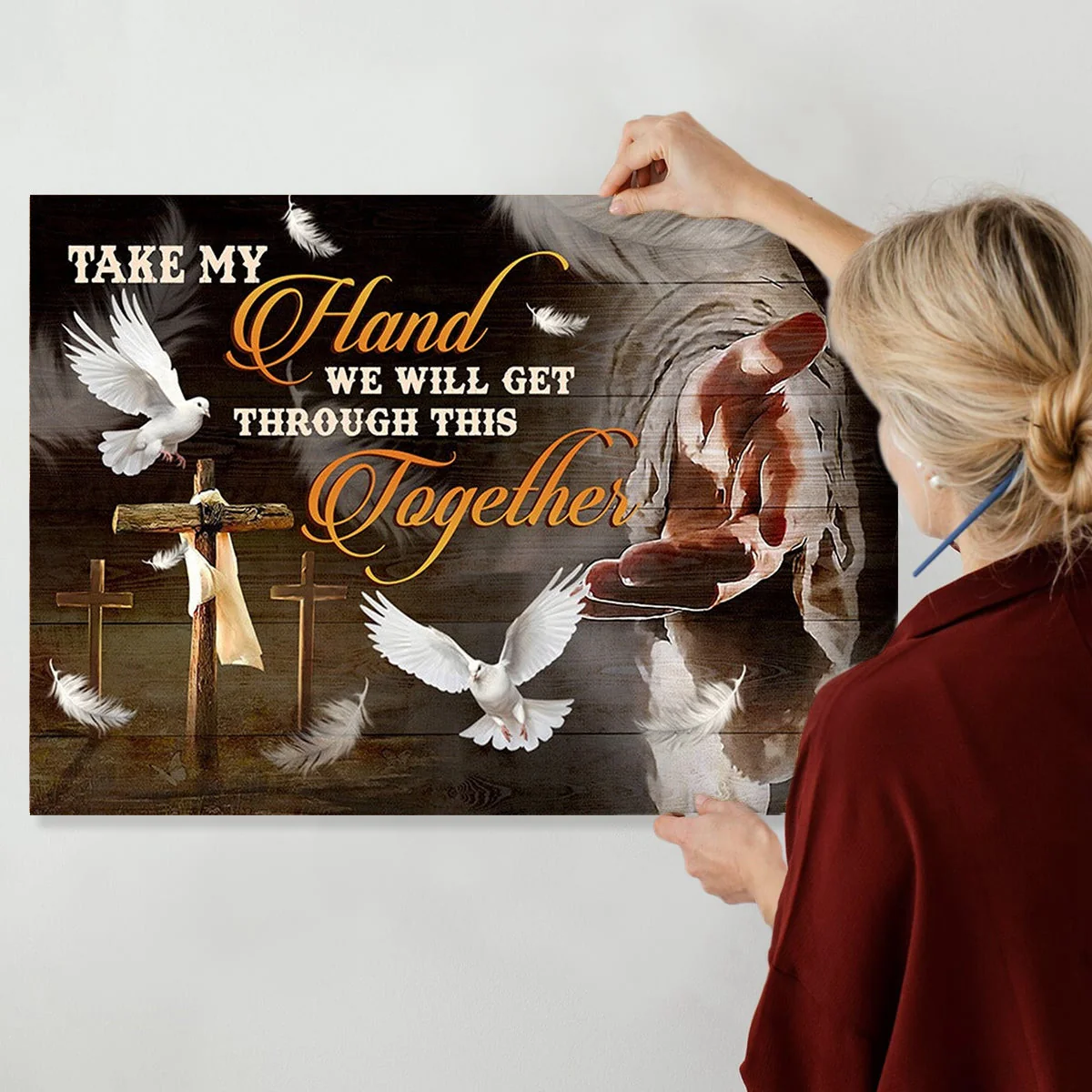 The Hand Of God, Take My Hand We Will Cet Through This Together Canvas - Image 4