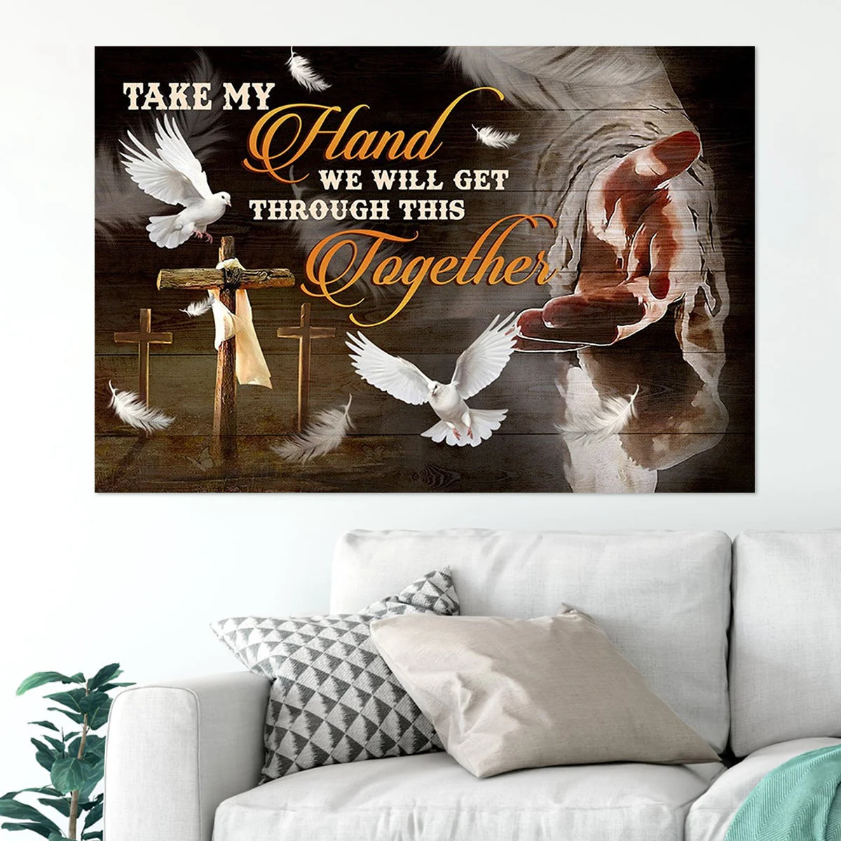 The Hand Of God, Take My Hand We Will Cet Through This Together Canvas - Image 5