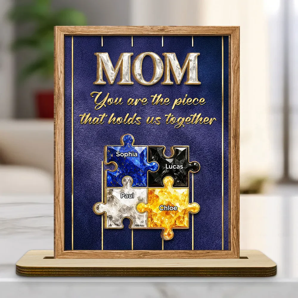 The Heart Of Our Family - Personalized Custom Wood Plaque - Image 2