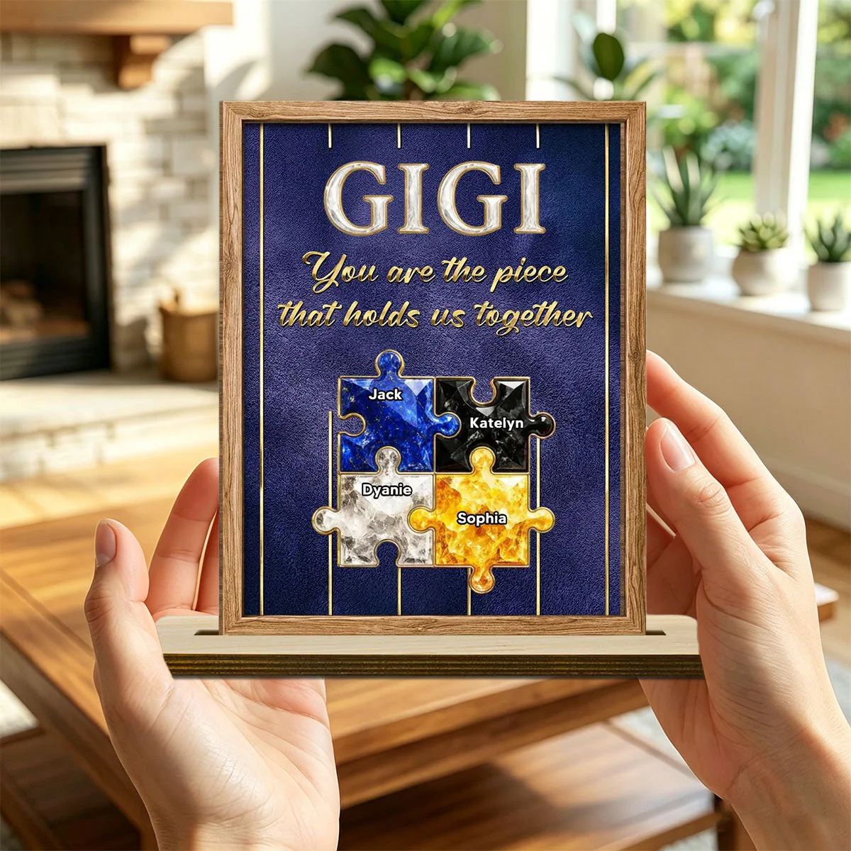 The Heart Of Our Family - Personalized Custom Wood Plaque - Image 3
