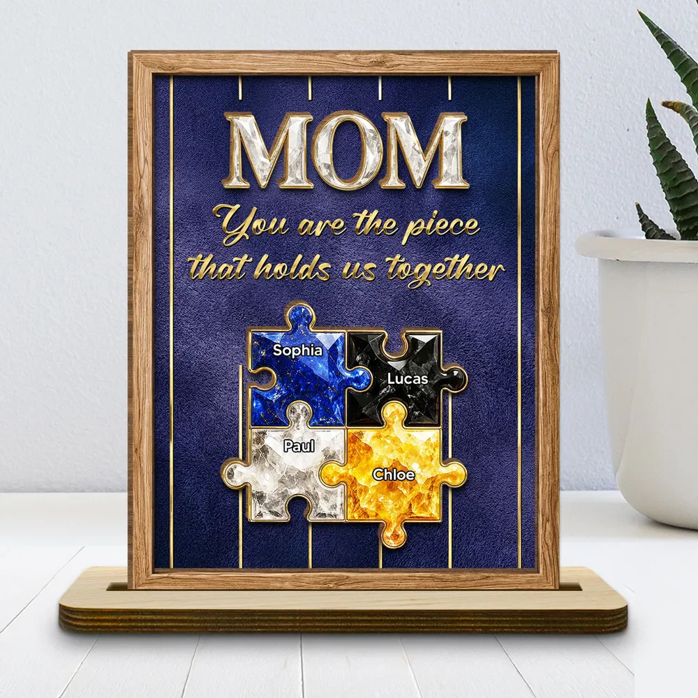 The Heart Of Our Family - Personalized Custom Wood Plaque - Image 4