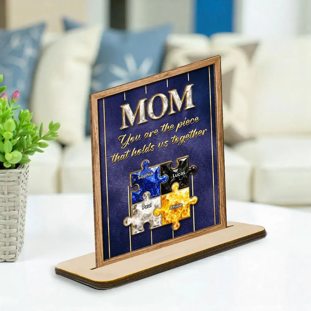 The Heart Of Our Family - Personalized Custom Wood Plaque - Image 5
