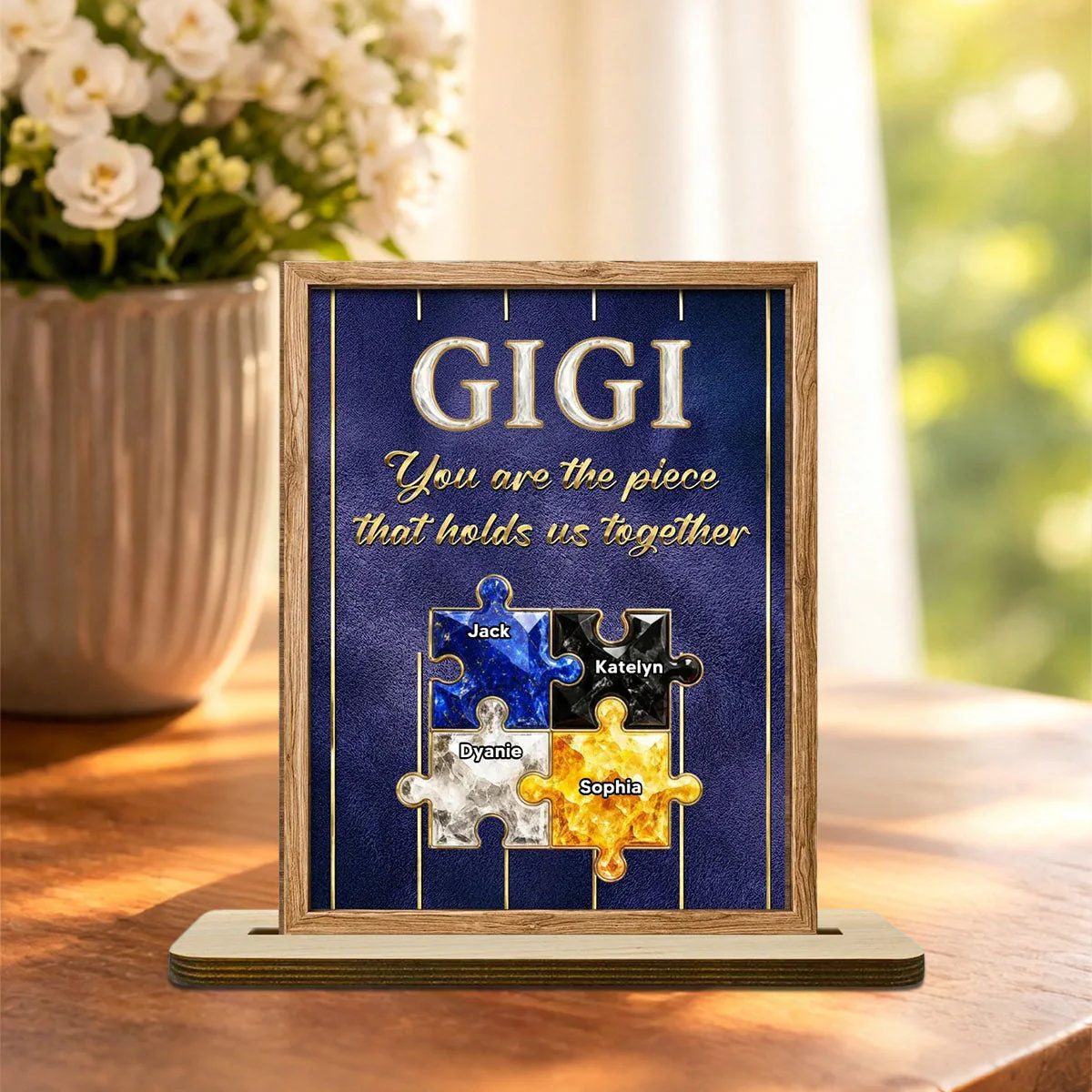 The Heart Of Our Family - Personalized Custom Wood Plaque - Image 6