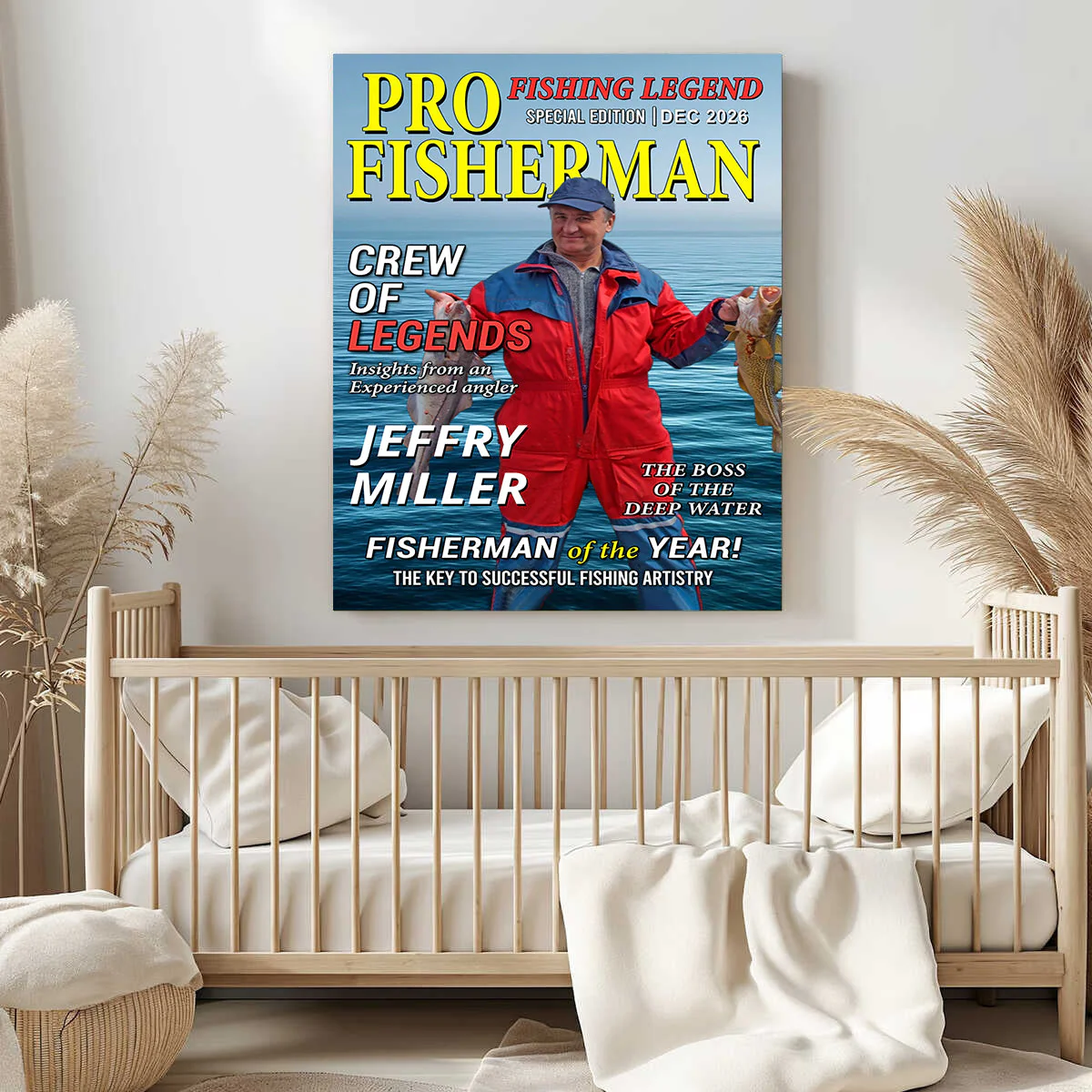 The Legend Reels On Custom Photo Magazine Vertical Poster, Personalized Fishing Gifts for Men, Funny Gift for Fisherman - Image 5