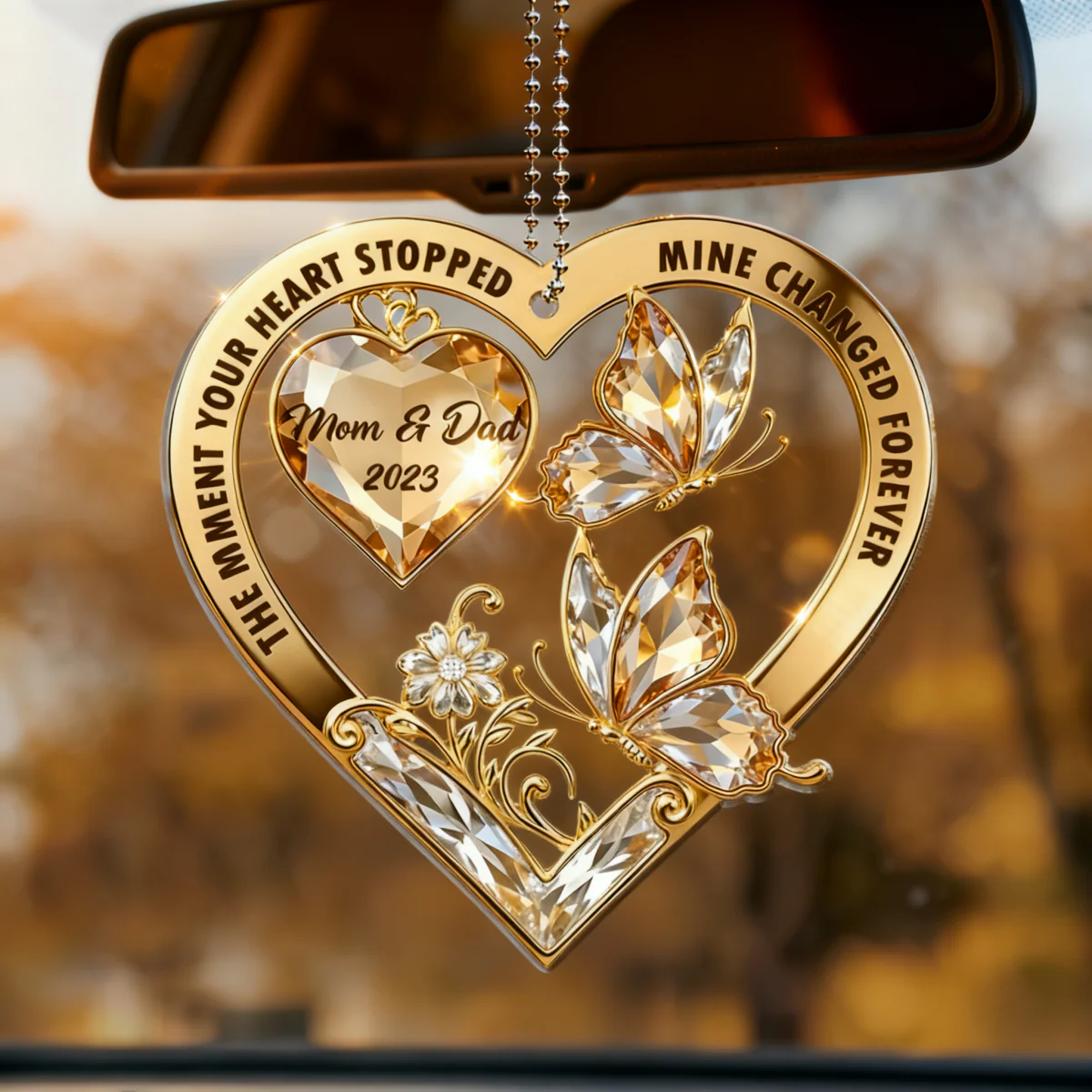 The Moment My Heart Changed Forever - Personalized Ornament - Image 2
