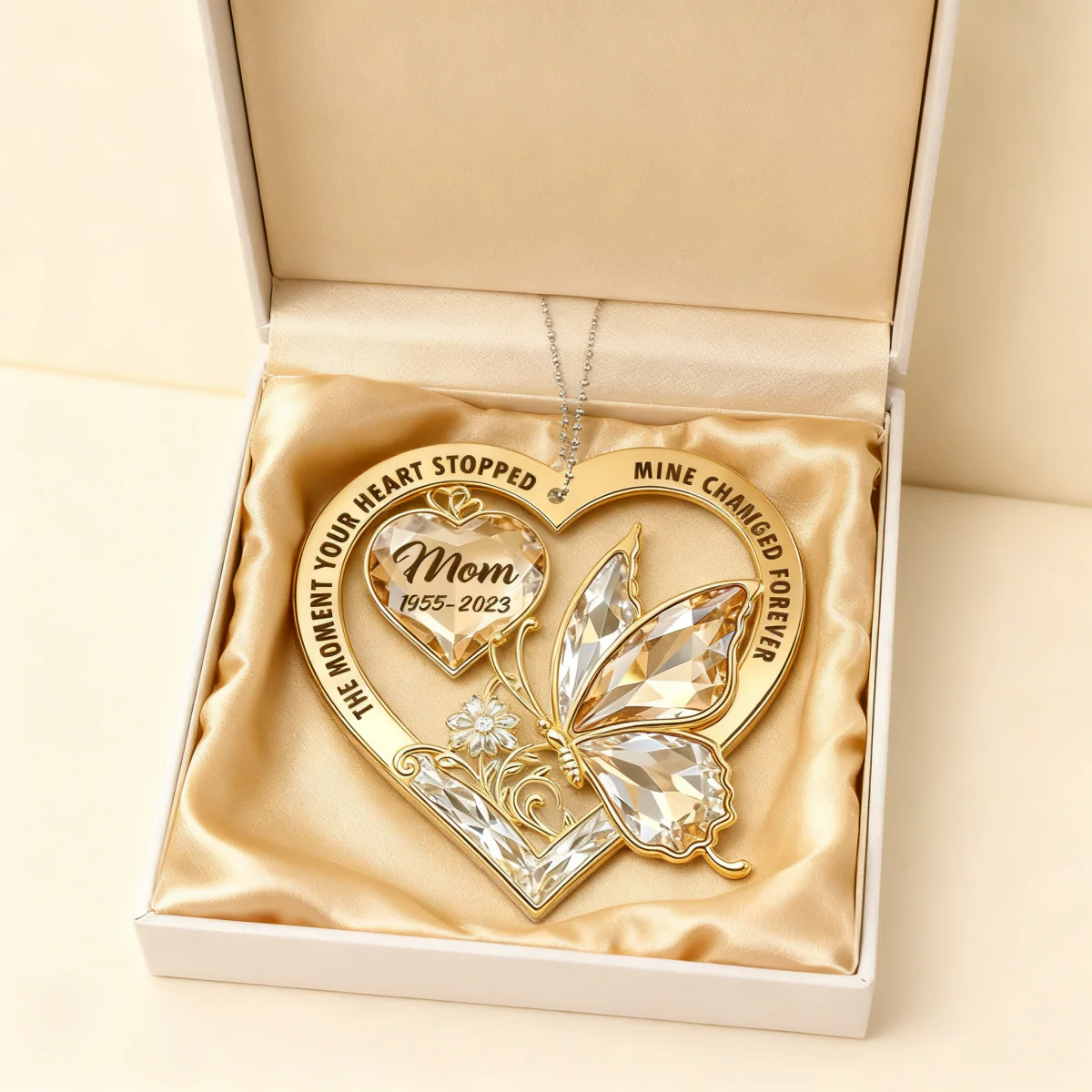 The Moment My Heart Changed Forever - Personalized Ornament - Image 3