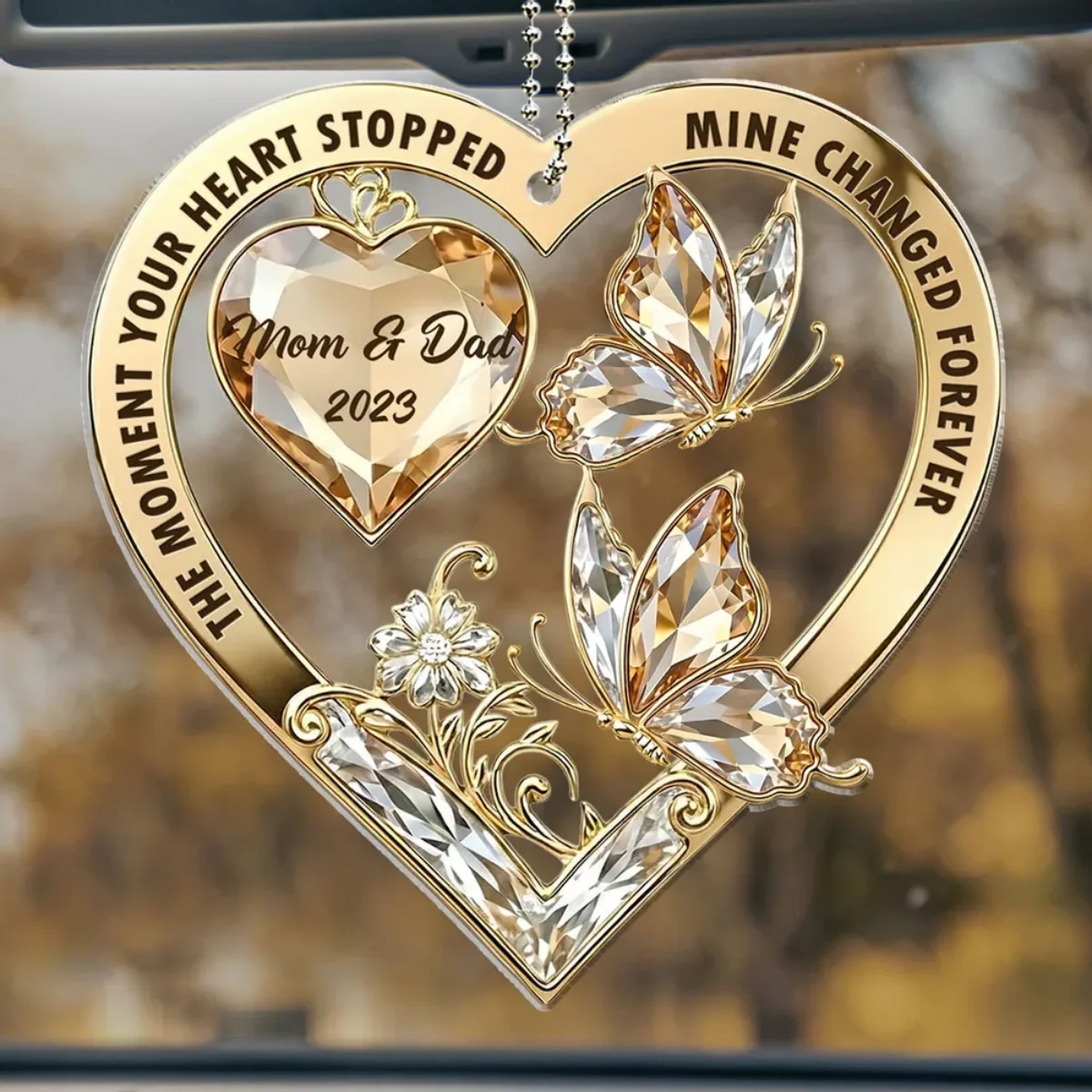 The Moment My Heart Changed Forever - Personalized Ornament - Image 6