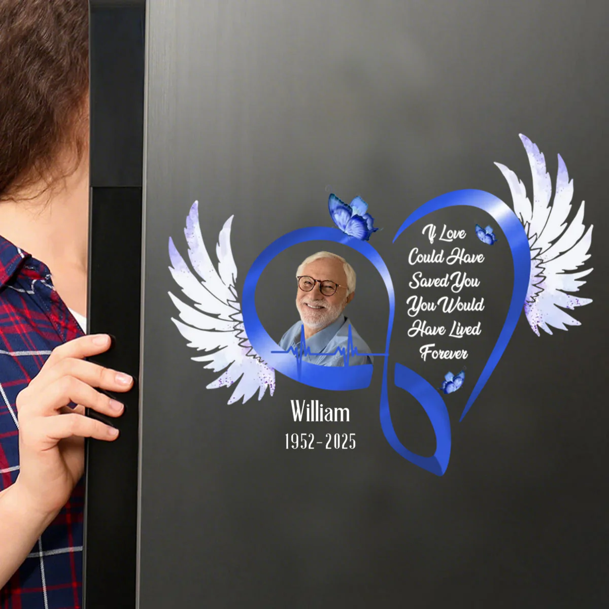 The Moment Your Heart Stopped Mine Changed Forever - Personalized Decal, Custom Photo - Image 6