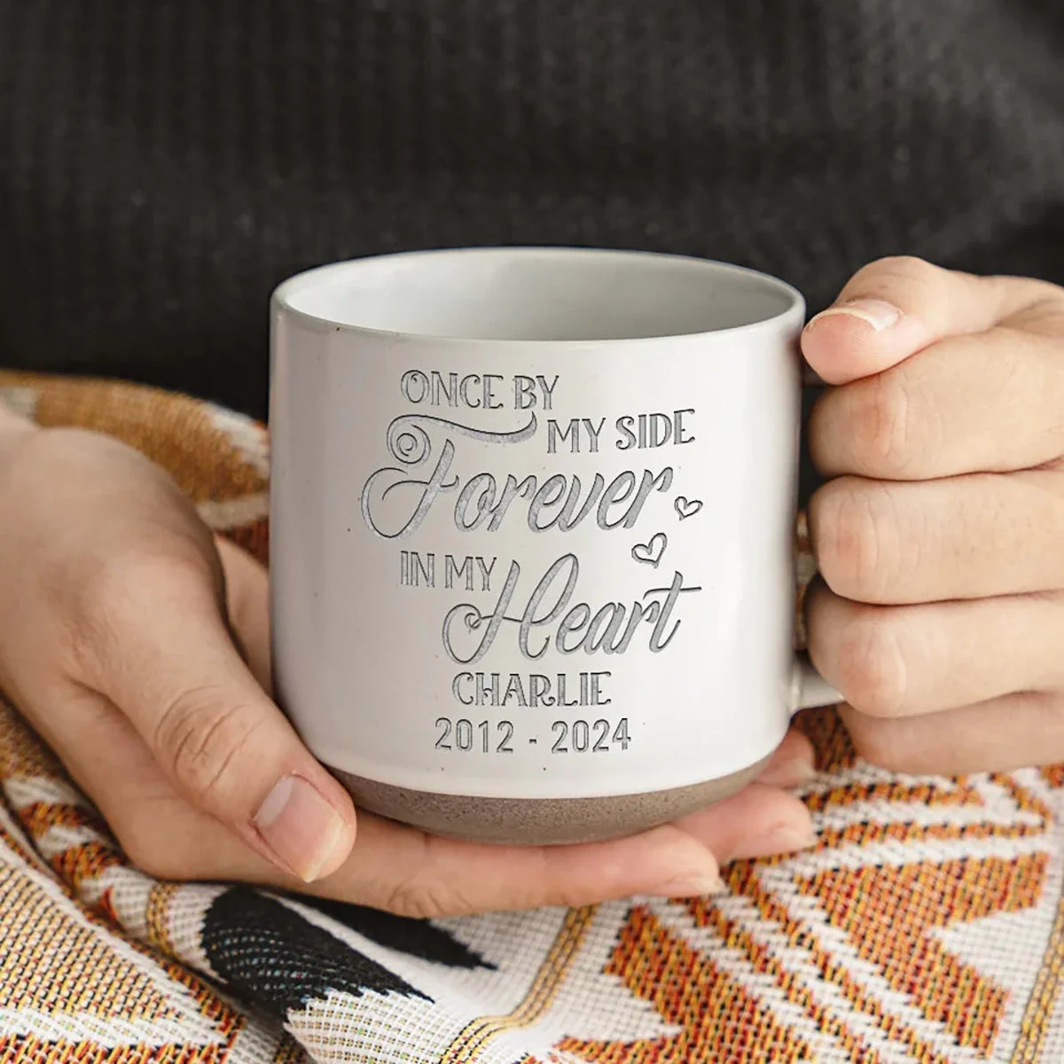 The Moment Your Heart Stopped, Mine Changed Forever Personalized Memorial 11oz Mug - Image 3