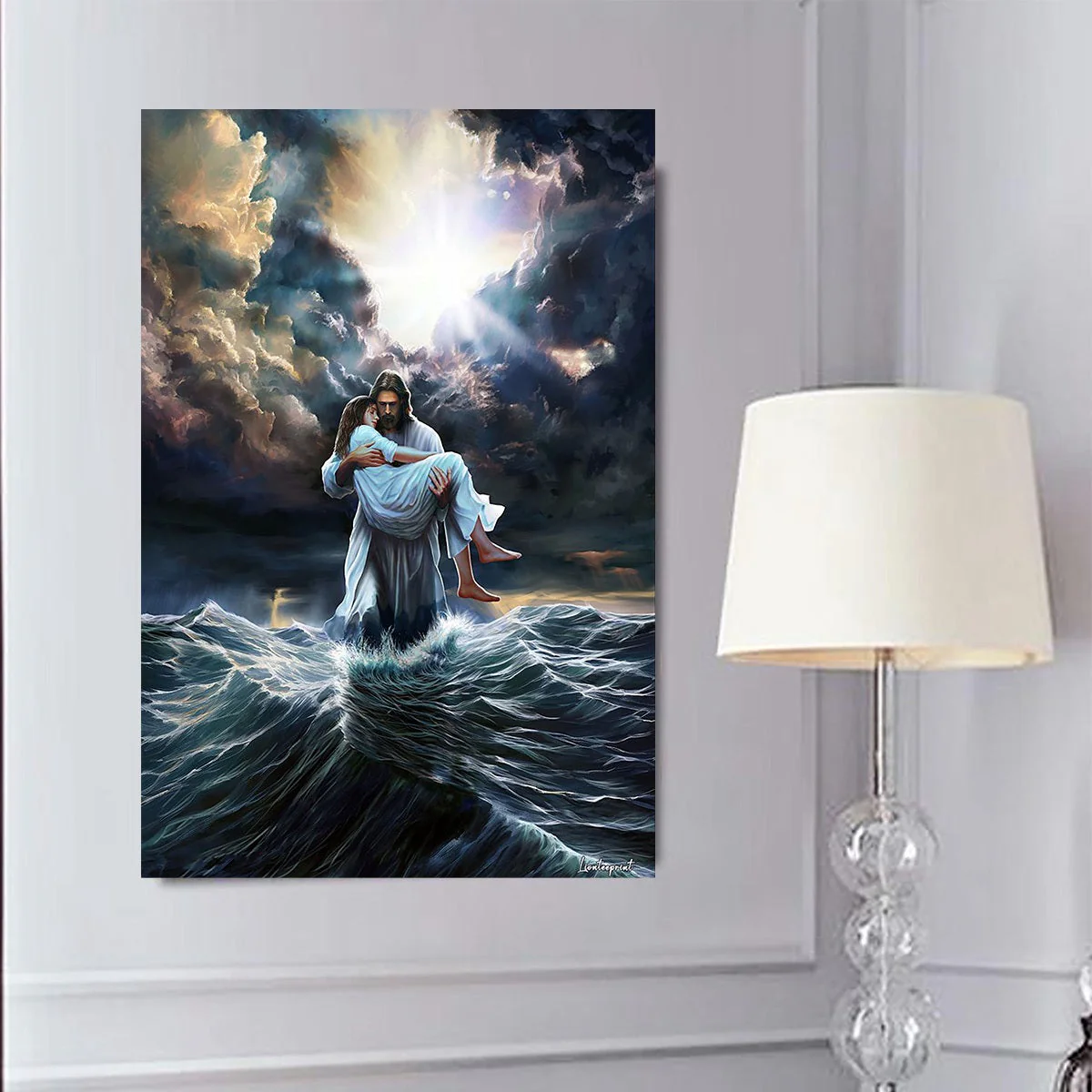 The Savior Who Calms Every Storm  -Christian canvas, Christian home decor - Image 5