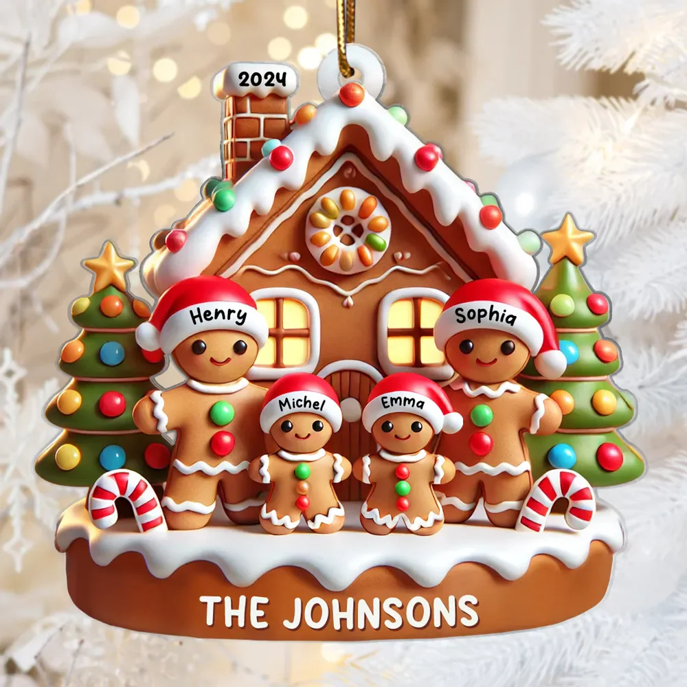 Themed Family And House Feature Personalized Acrylic Ornament - Image 5