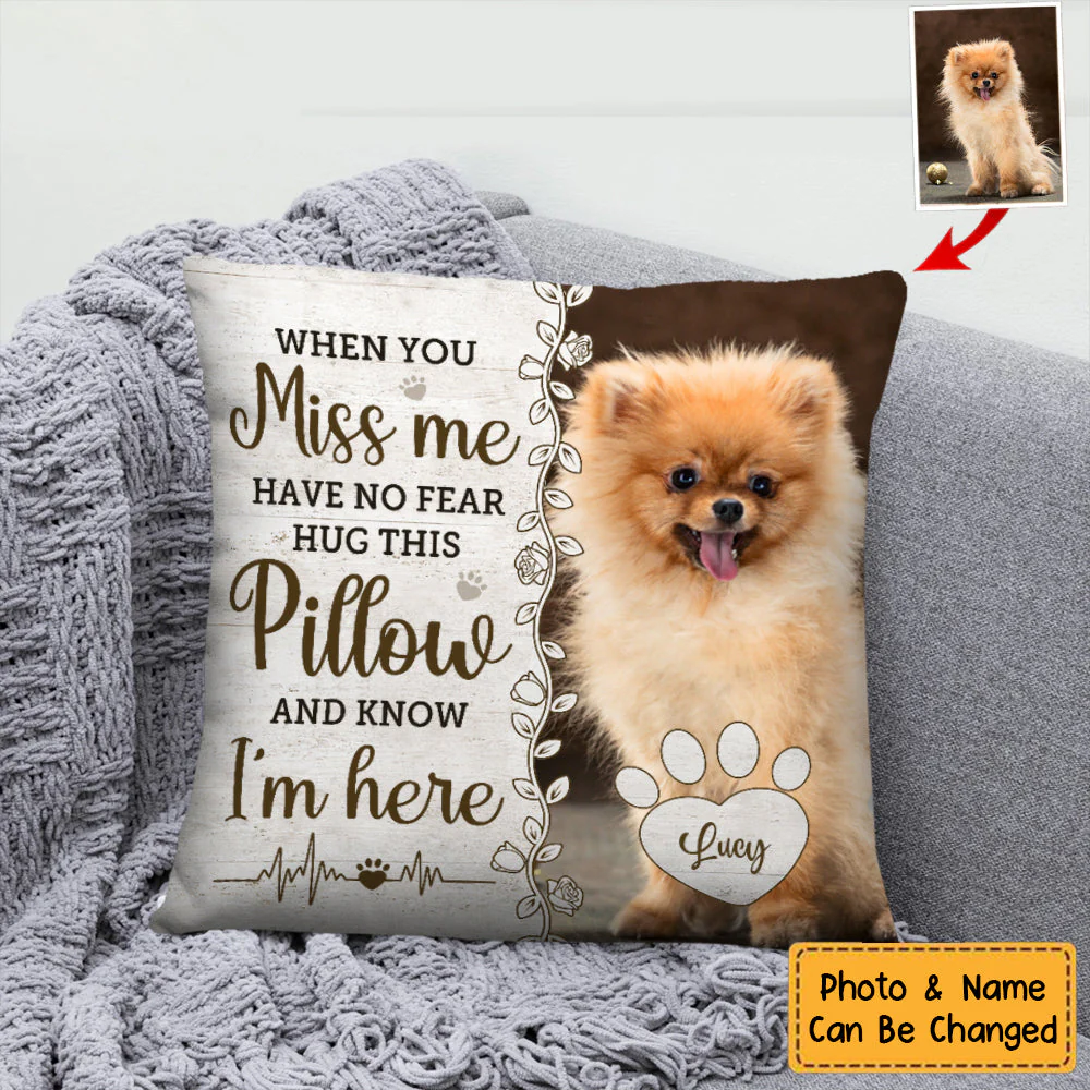 Then You Know I'm Here Memorial Personalized Custom Pillow Sympathy Gift - Image 2