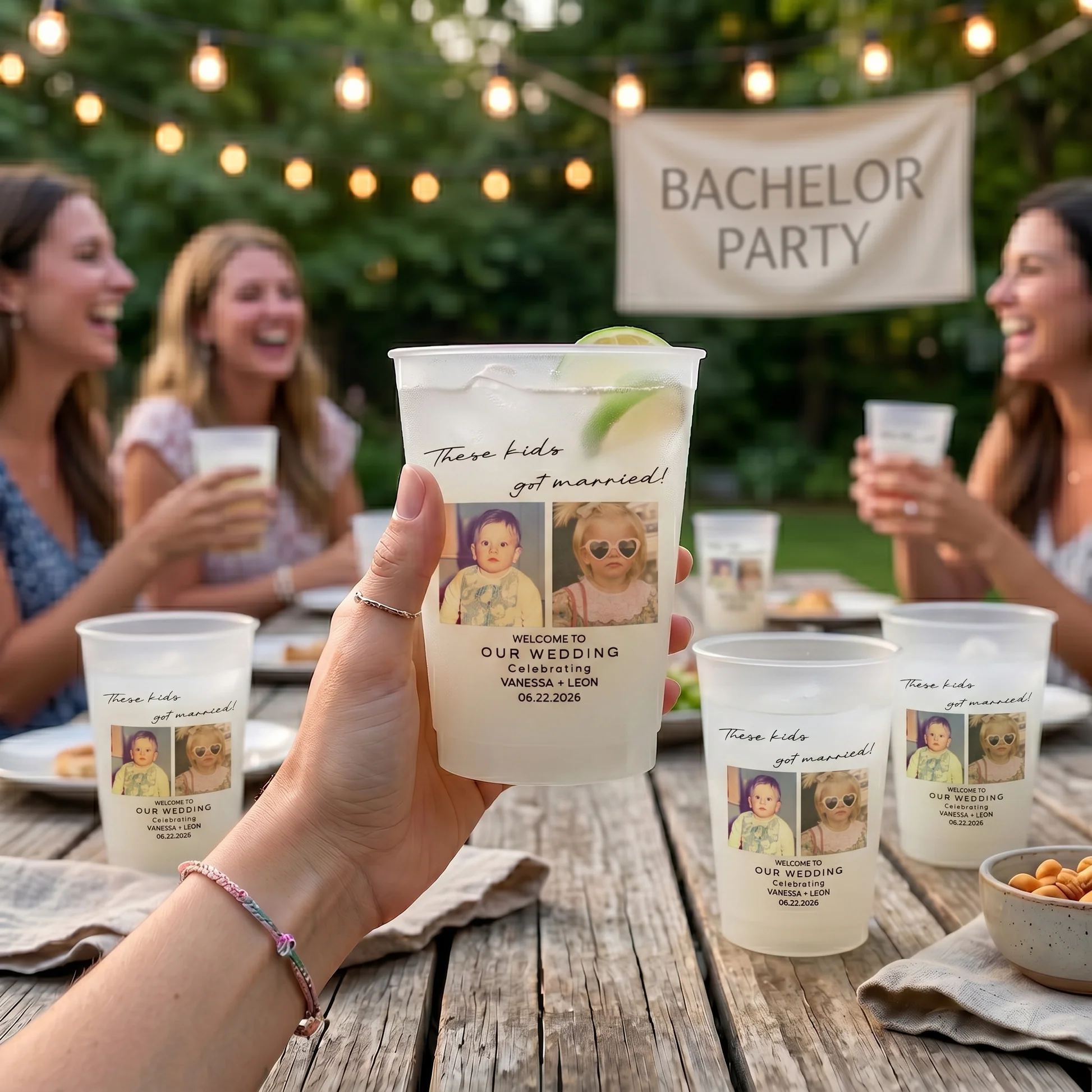 These Kids Got Married! - Wedding Reception Favors, Modern Wedding Decor - Personalized Cups - Image 3