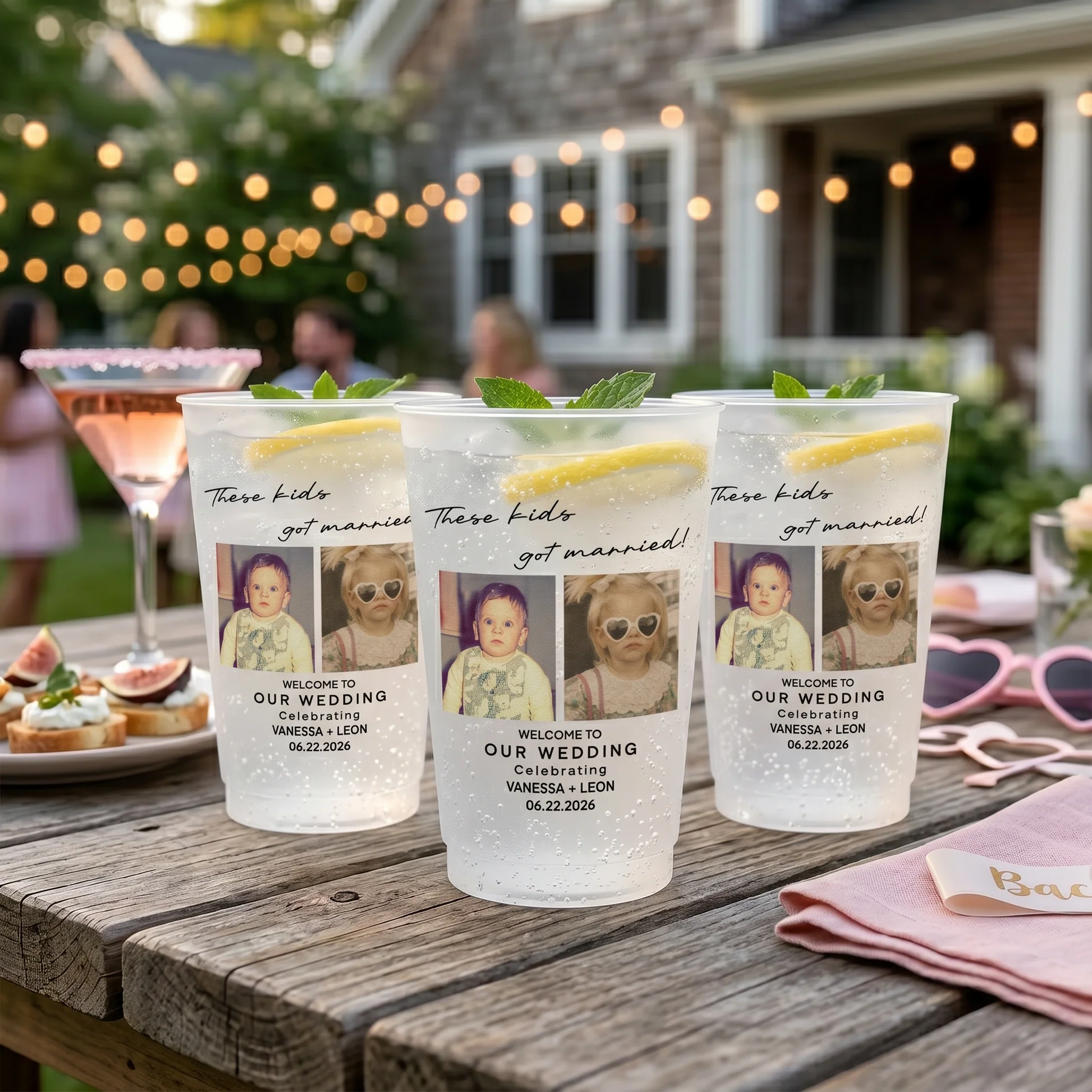 These Kids Got Married! - Wedding Reception Favors, Modern Wedding Decor - Personalized Cups - Image 5