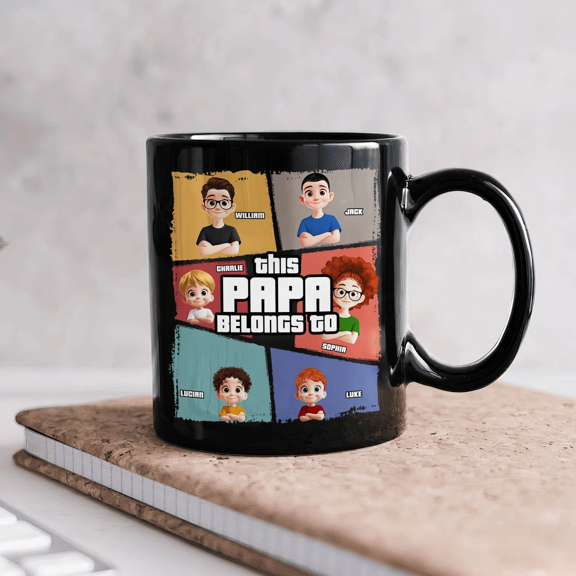 This Dad Belongs To - Personalized Mug Gift For Father, Grandpa - Image 3