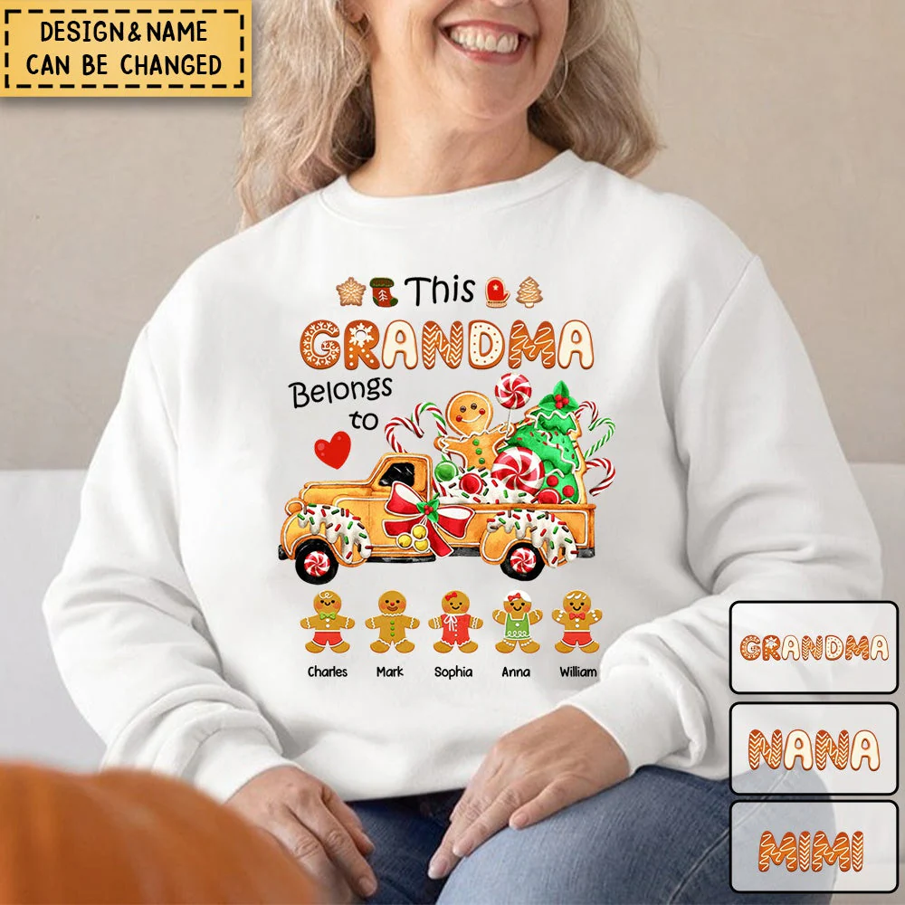 This Grandma Belongs To Kids - Personalized Sweatshirt - Christmas Gift For Grandma - Image 2