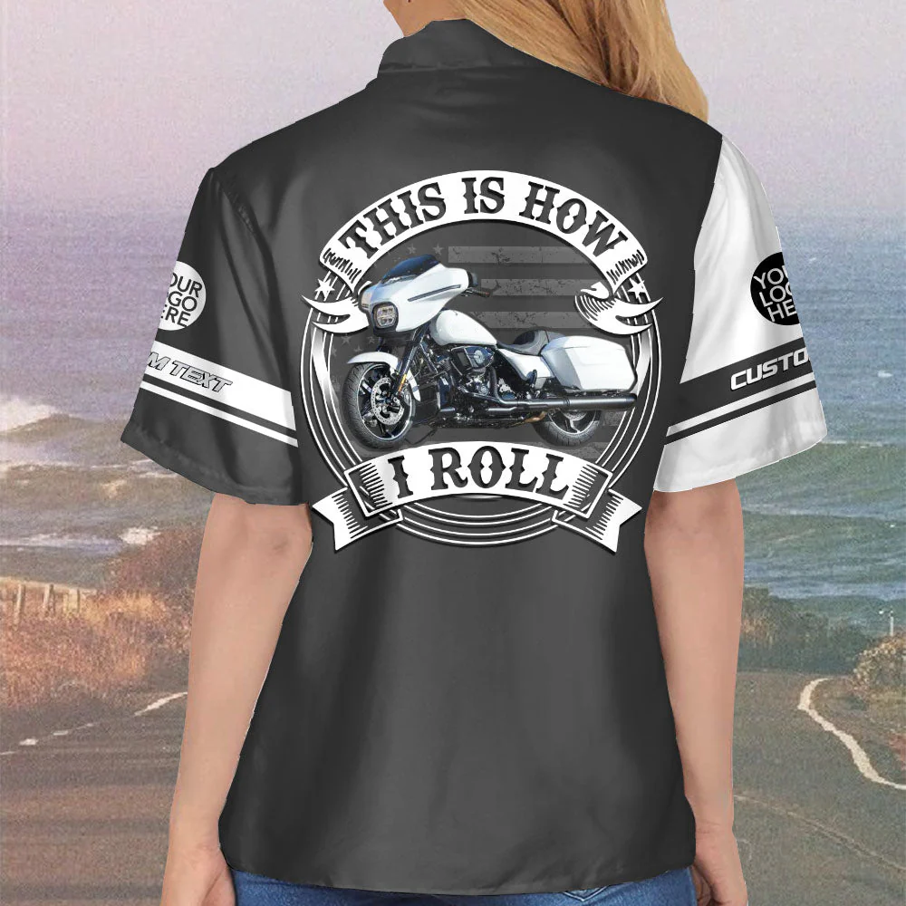 This Is How I Roll - Personalized Upload Vechicle Photo For Biker Personalized Hawaiian Shirt - Image 4