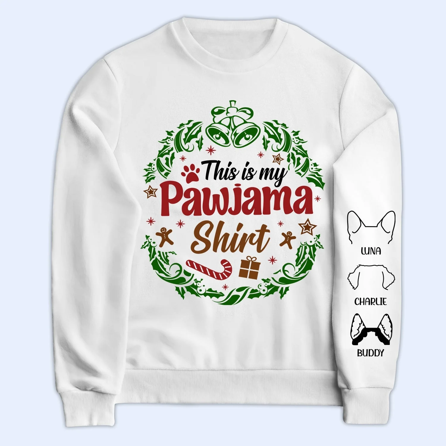 This Is My Pawjama Shirt - Christmas Gift For Dog Lover Personalized Sweatshirt - Image 3