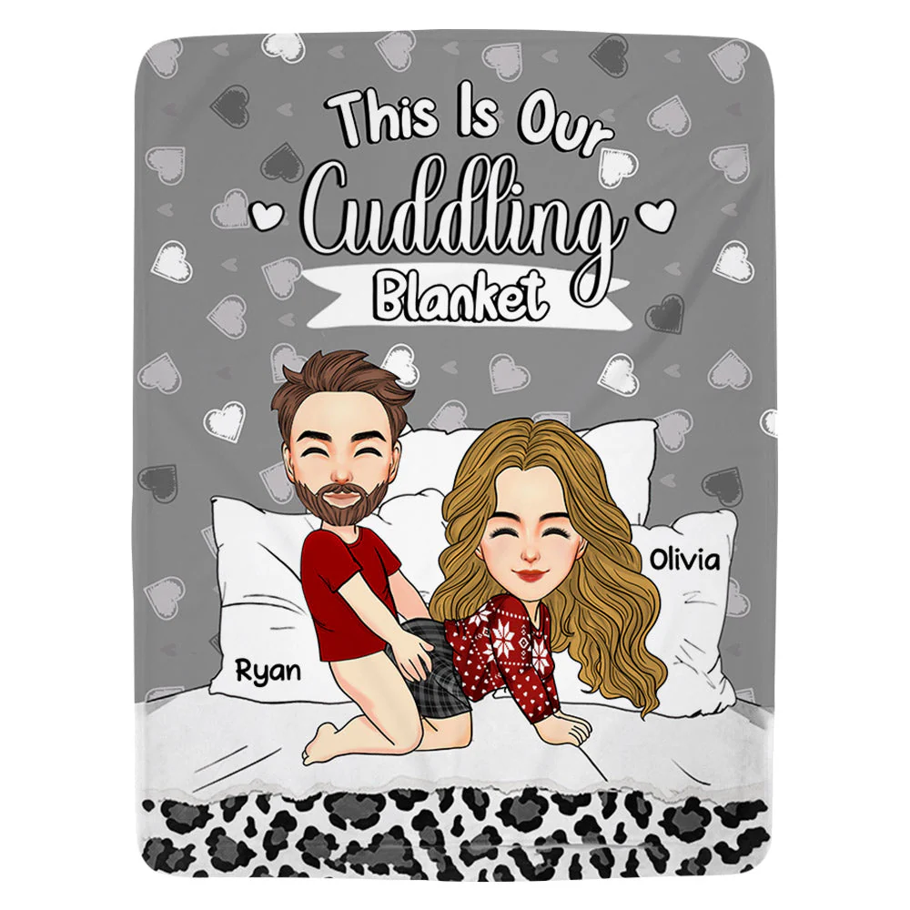 This Is Our Cuddling Blanket Personalized Blanket Gift For Couple - Image 2