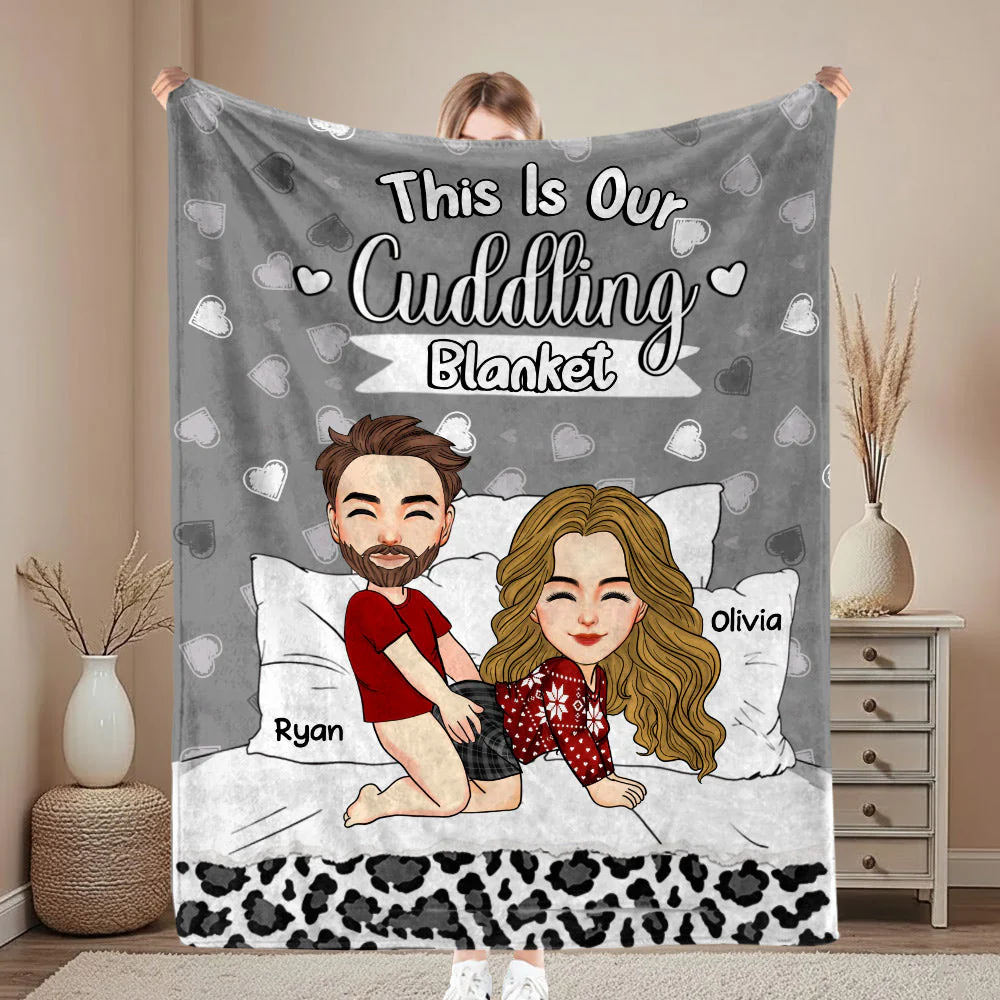 This Is Our Cuddling Blanket Personalized Blanket Gift For Couple - Image 3