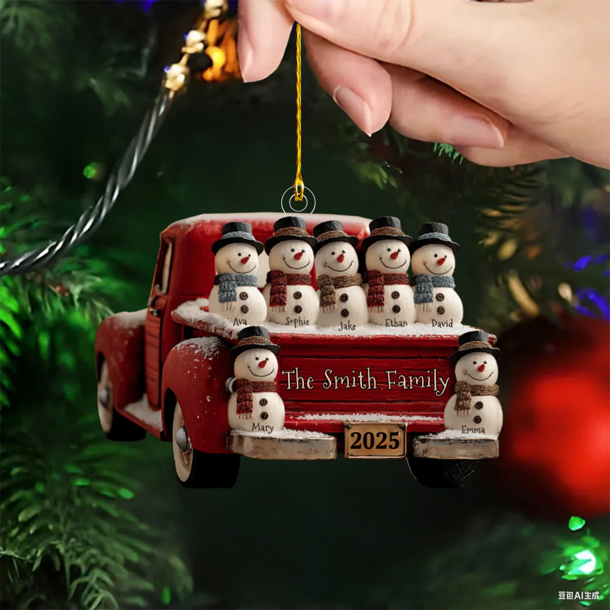 This Is Us - Personalized Family Custom Shaped Acrylic Ornament - Image 2