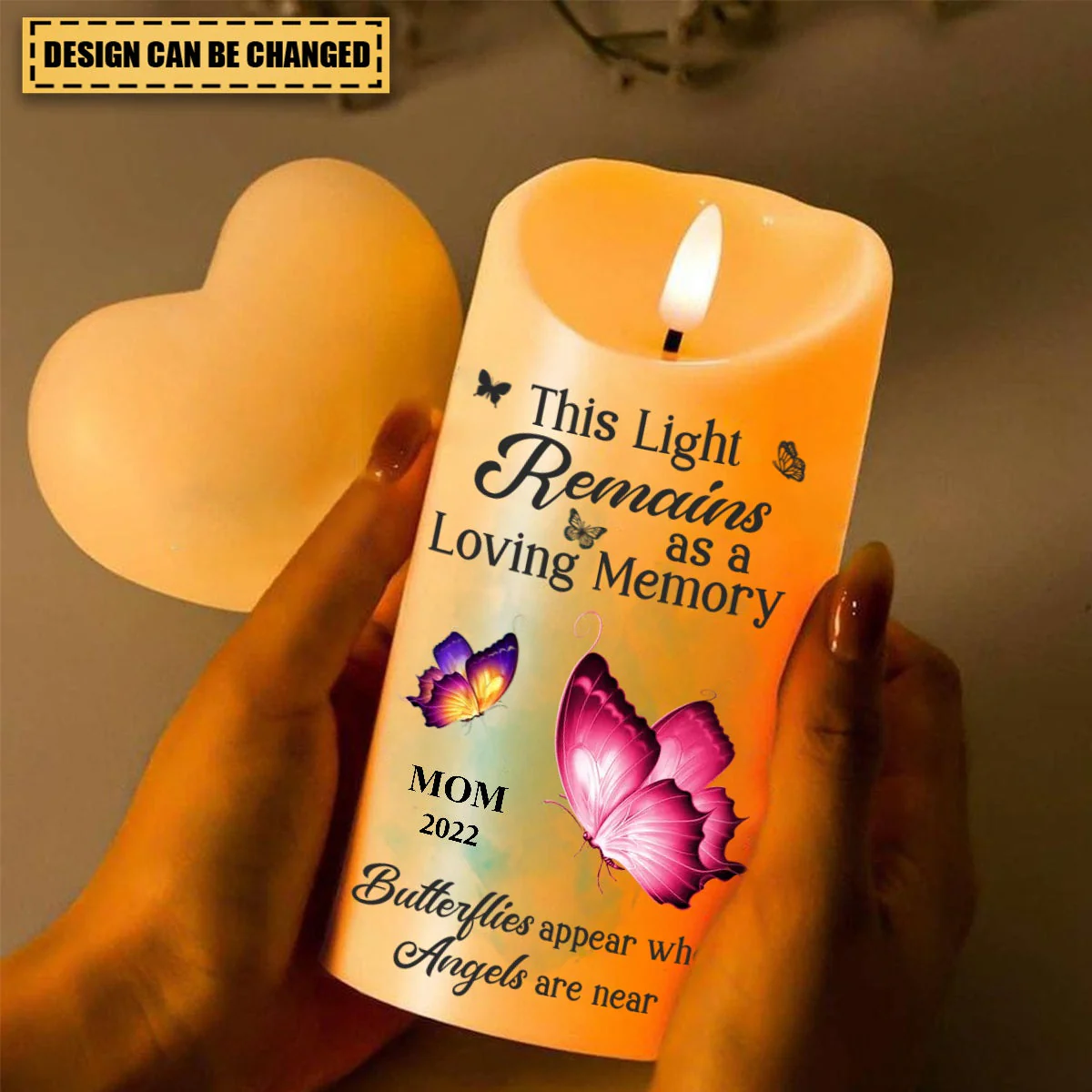 This Light Remains As A Loving Memory - Memorial Personalized Custom LED Candle - Image 3