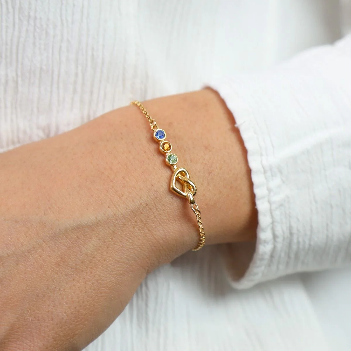 Ties of the Heart - Personalized Adjustable Birthstone Bracelet - Image 12