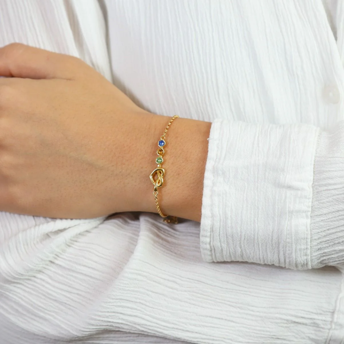 Ties of the Heart - Personalized Adjustable Birthstone Bracelet - Image 15