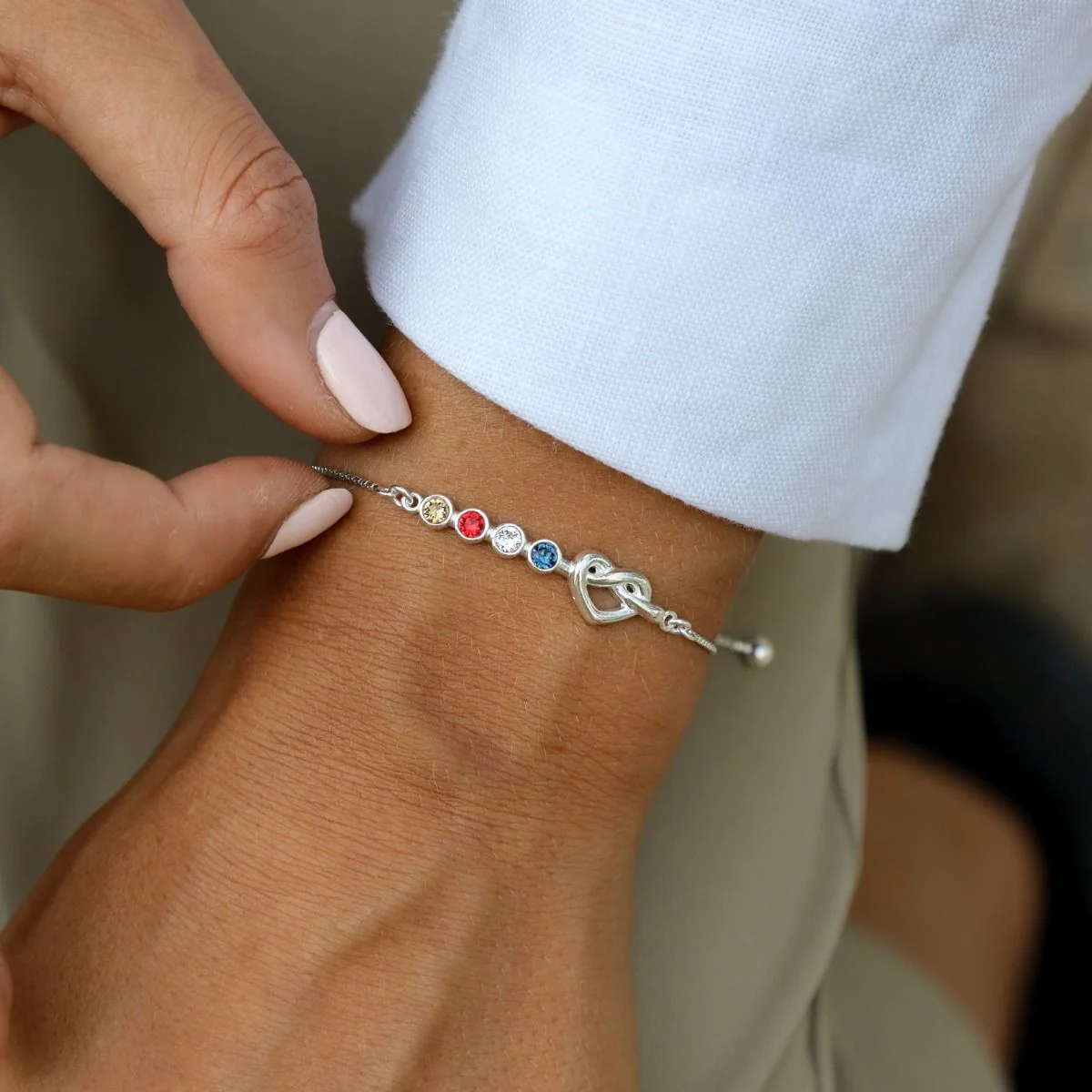Ties of the Heart - Personalized Adjustable Birthstone Bracelet - Image 16