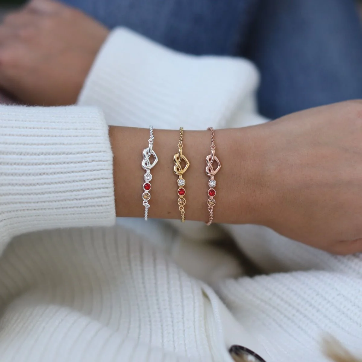Ties of the Heart - Personalized Adjustable Birthstone Bracelet - Image 18