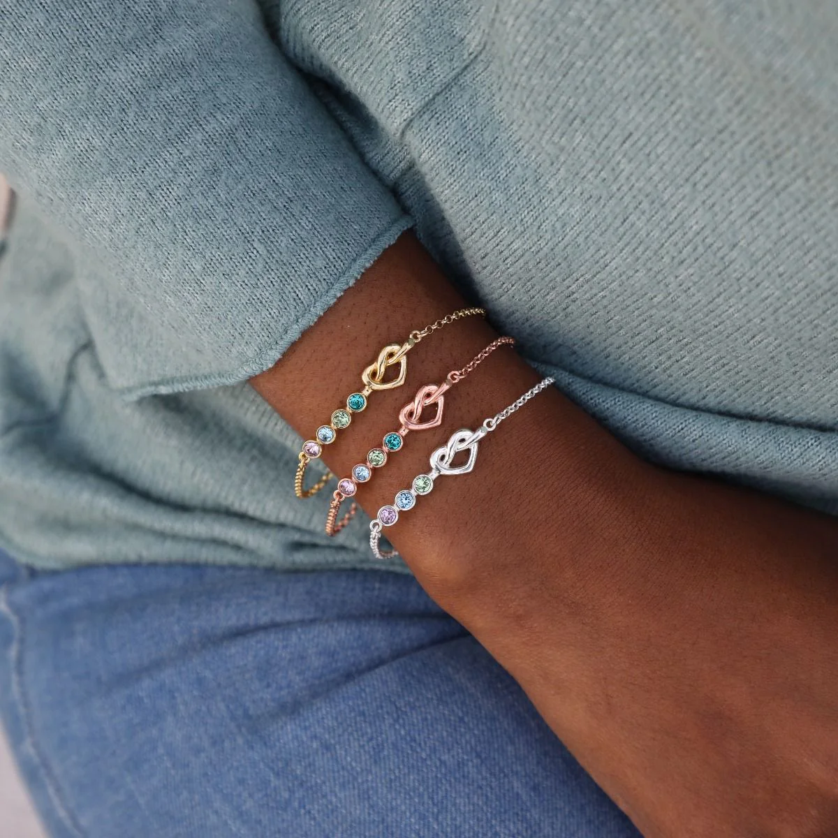 Ties of the Heart - Personalized Adjustable Birthstone Bracelet - Image 19