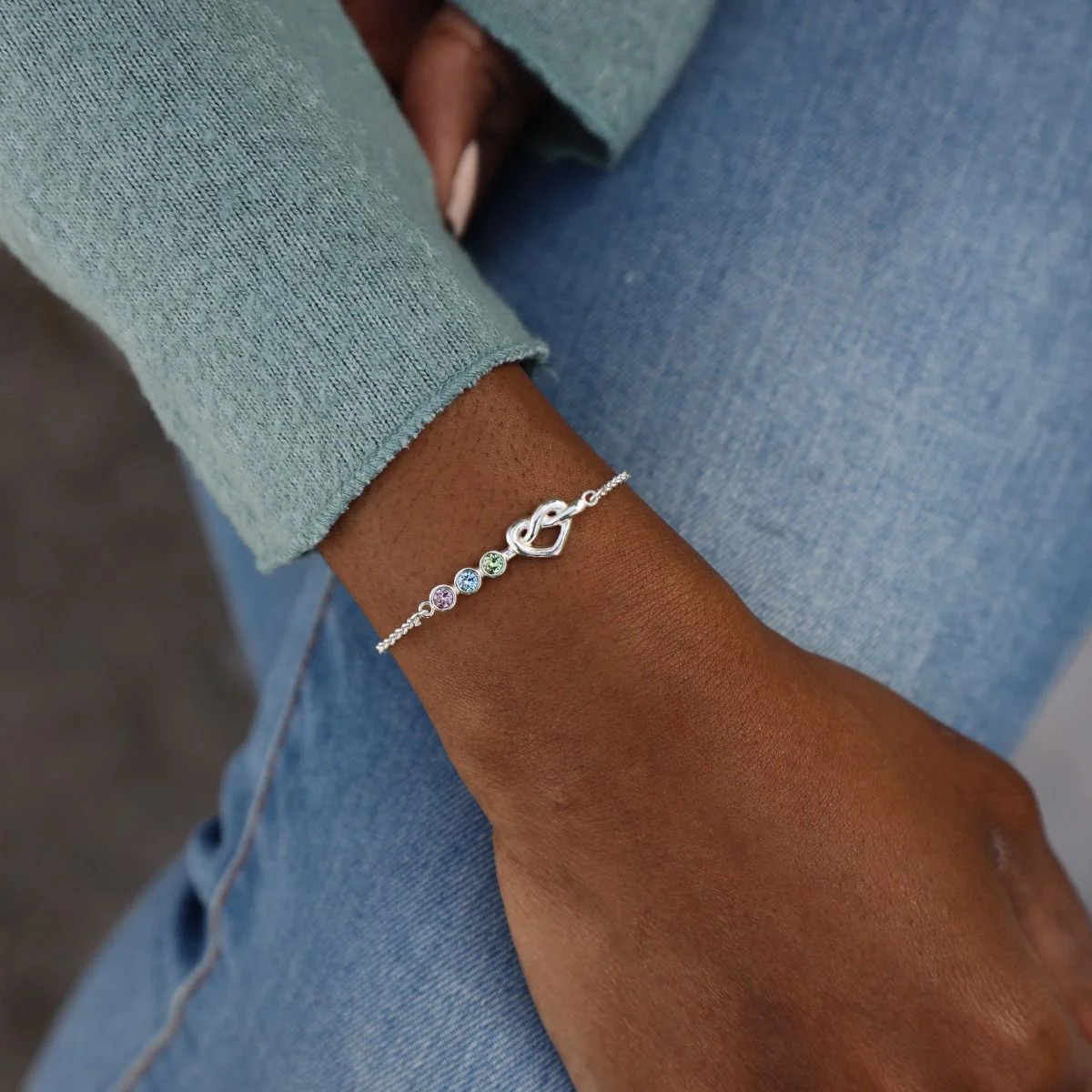 Ties of the Heart - Personalized Adjustable Birthstone Bracelet - Image 20