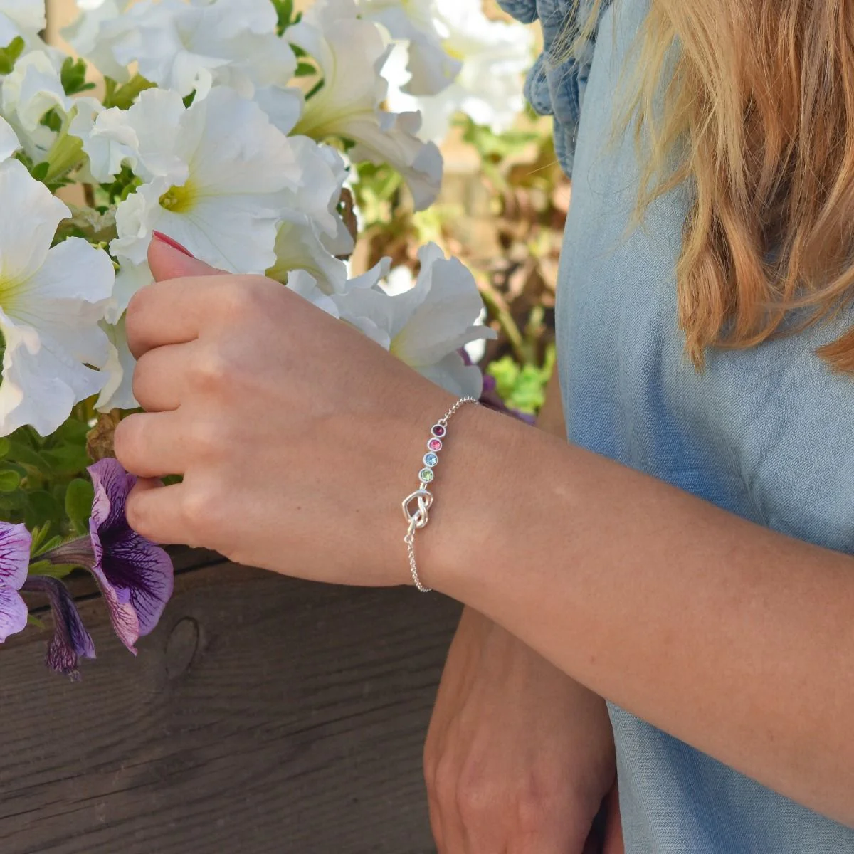 Ties of the Heart - Personalized Adjustable Birthstone Bracelet - Image 7