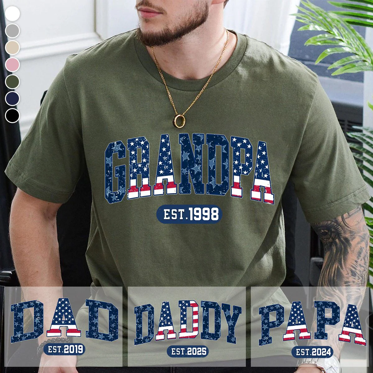 To Be Called Papa - Family Personalized T shirt - Father's Day, Gift For Dad, Grandpa - Image 5