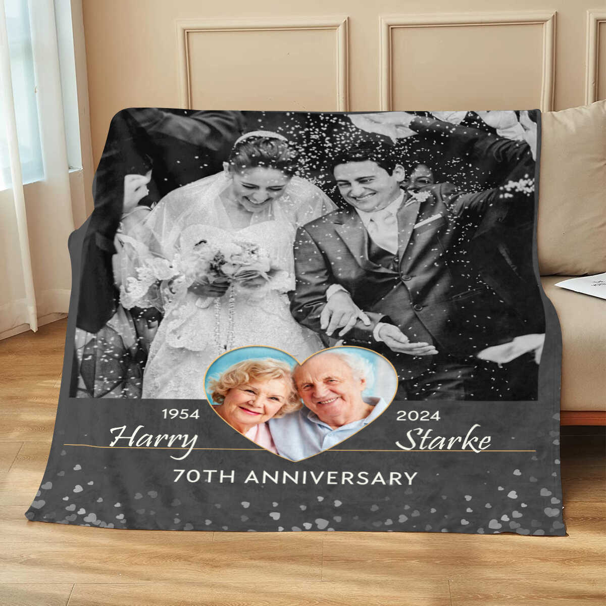 To Grow Old Together Personalized Anniversary Blanket Gifts for Couple - Image 2