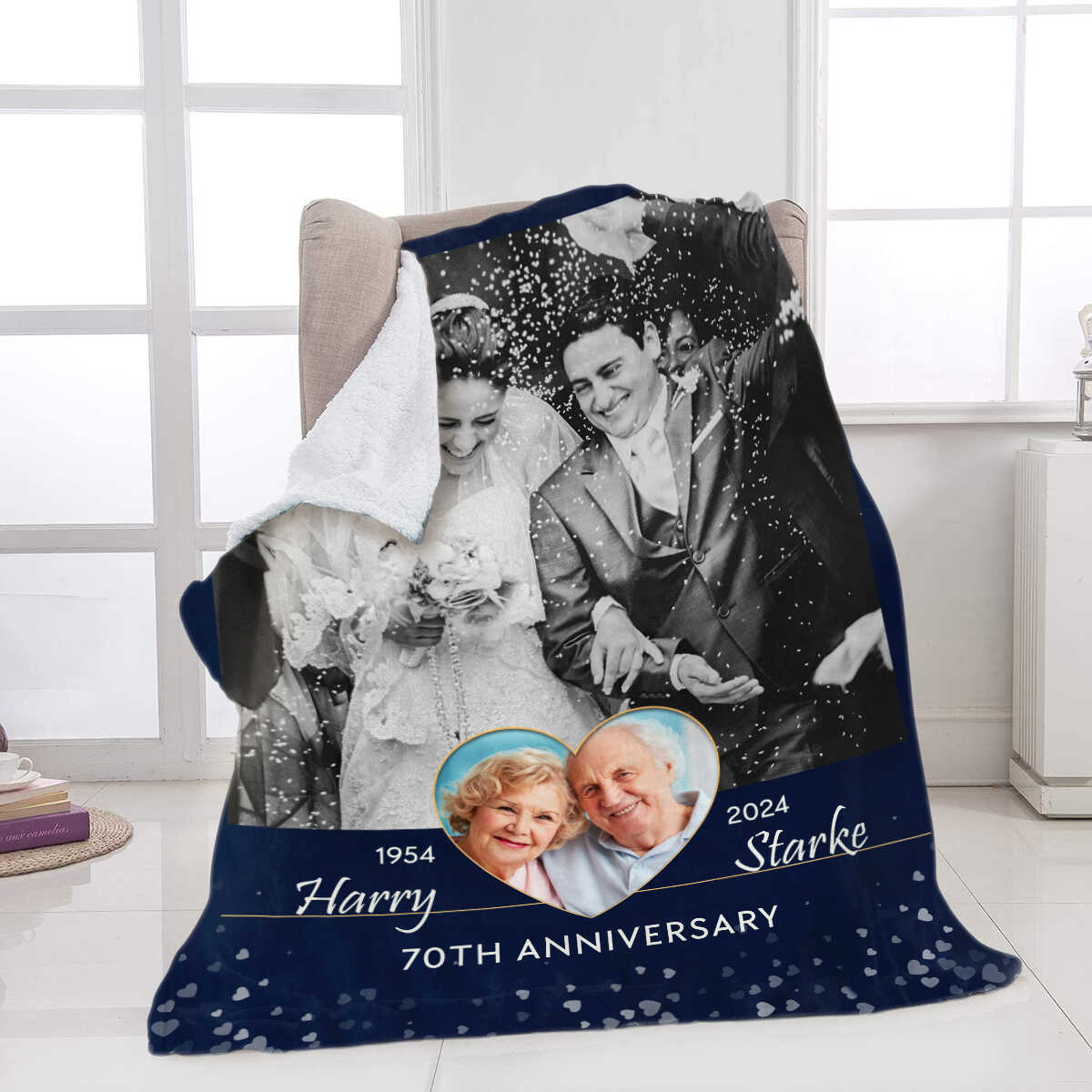 To Grow Old Together Personalized Anniversary Blanket Gifts for Couple - Image 3